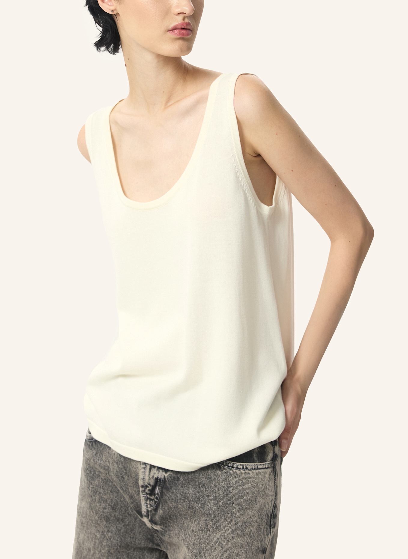 PINXIT Top Stricktop: ECRU