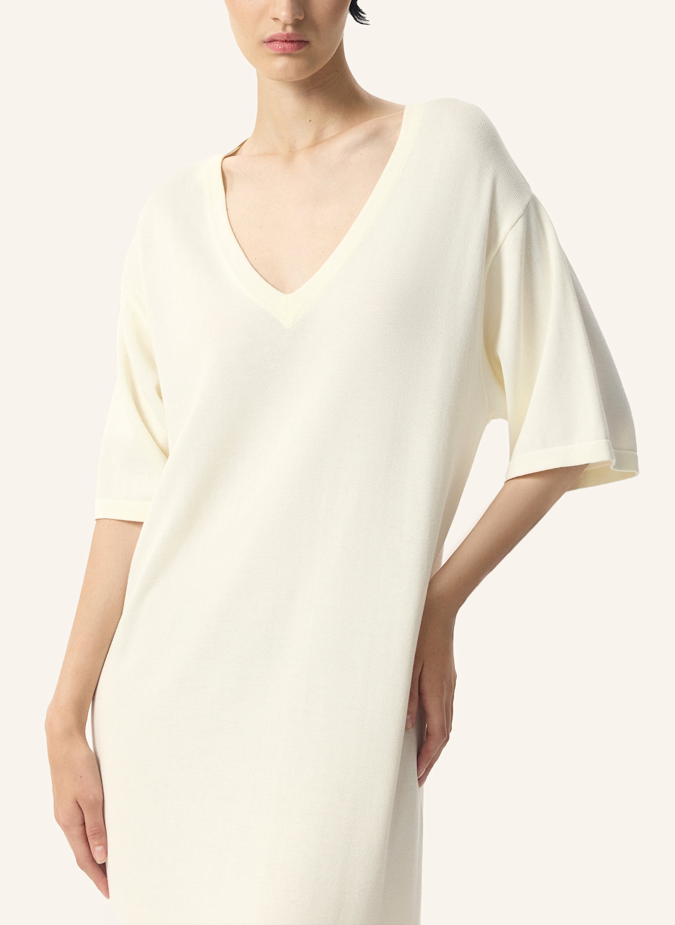 PINXIT Kleid Strickkleid: ECRU