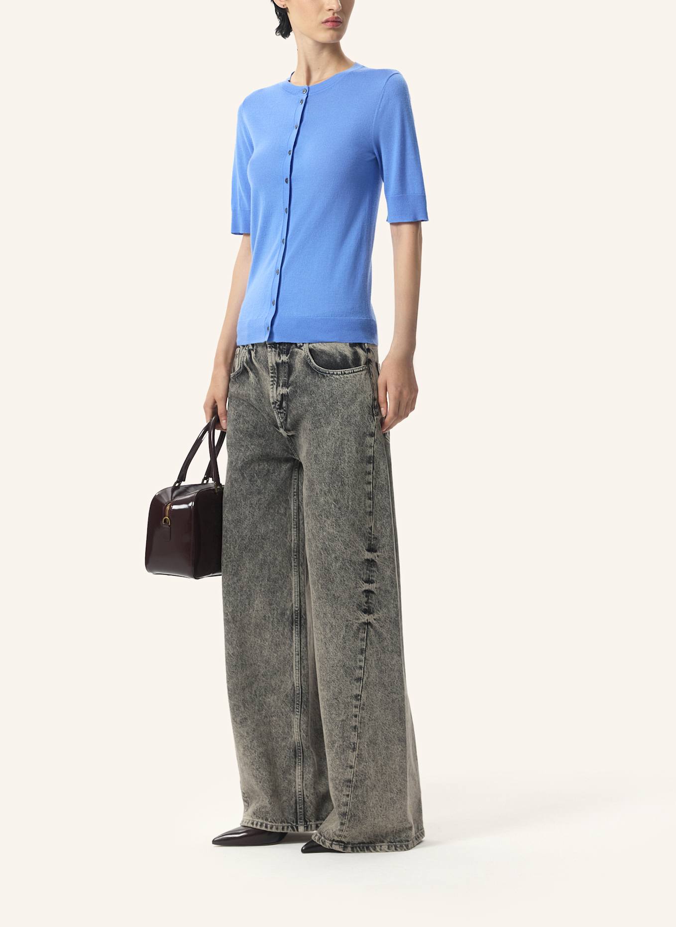 PINXIT Jeans Weite Jeans: GRAU/ BEIGE