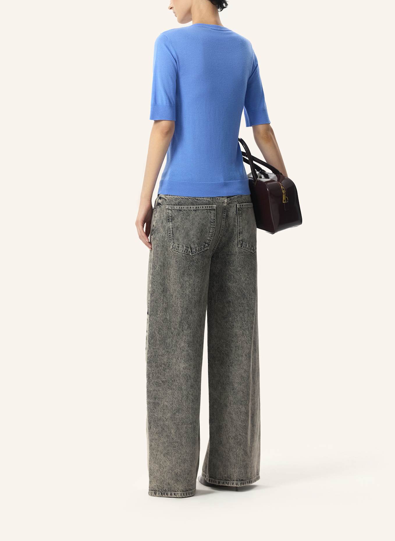 PINXIT Jeans Weite Jeans: GRAU/ BEIGE