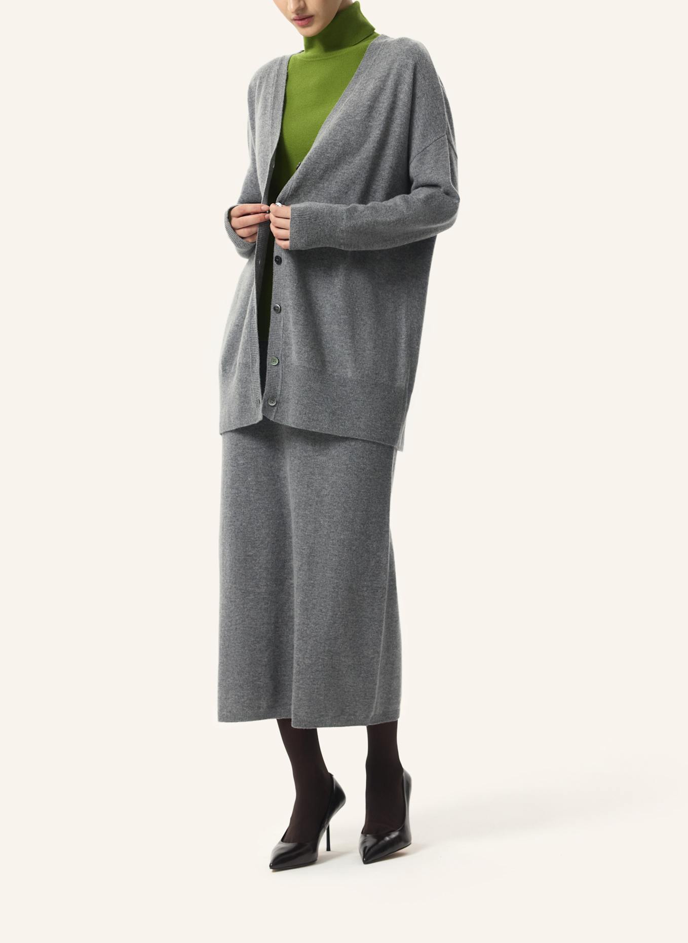 PINXIT Cardigan Oversized Cardigan: DUNKELGRAU