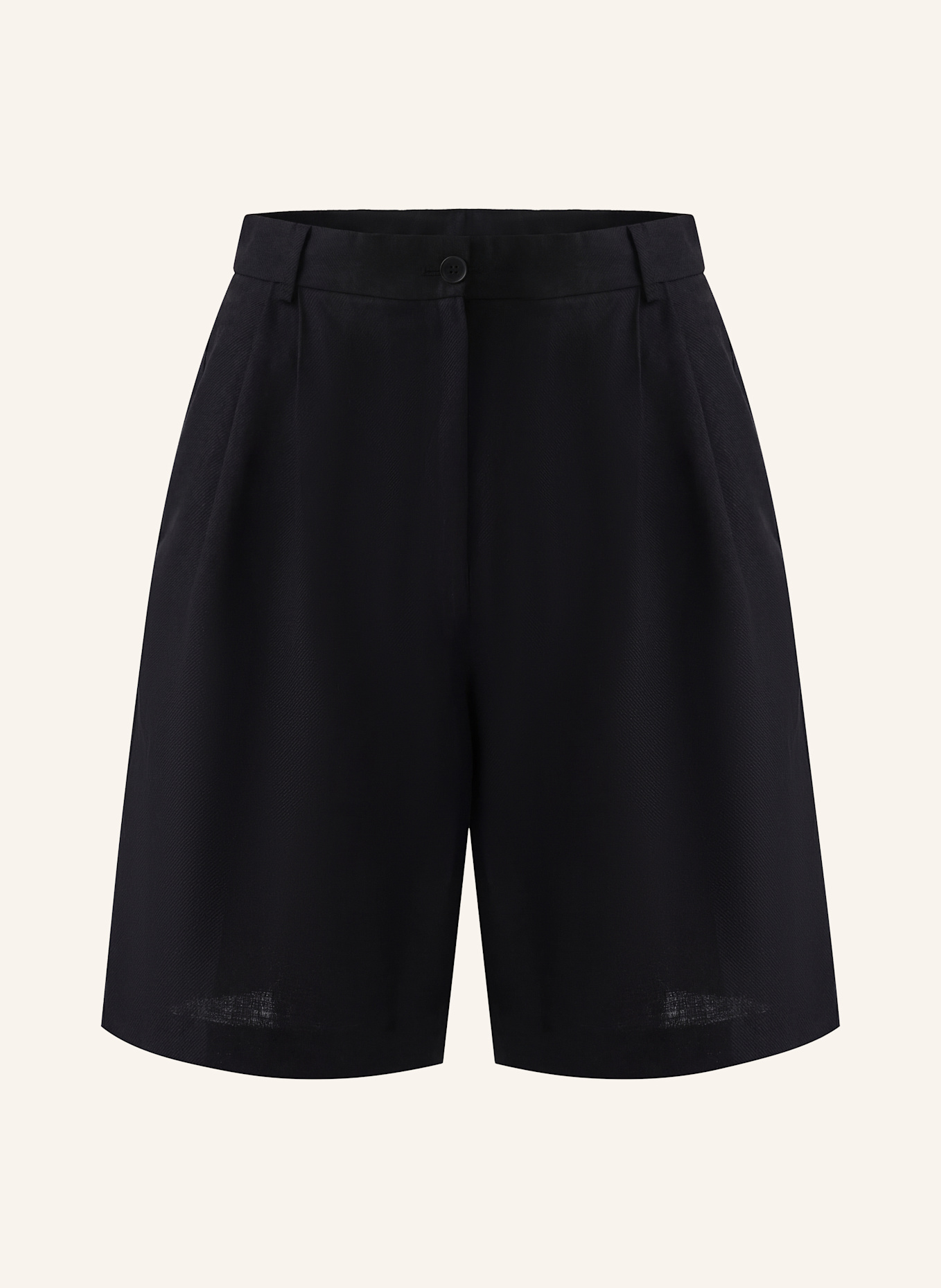 PINXIT Shorts aus Leinen: SCHWARZ