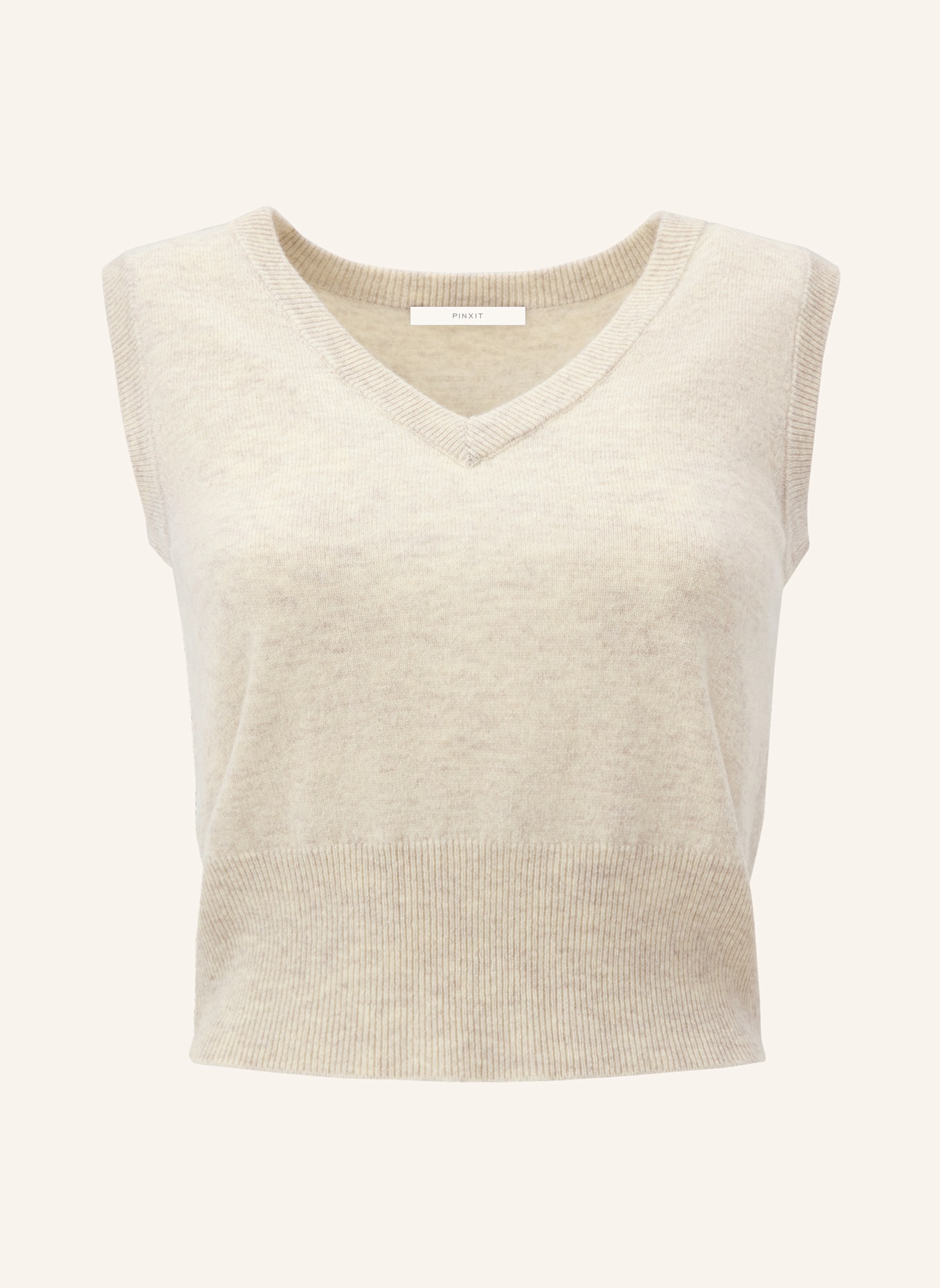 PINXIT Strickweste AUS KASCHMIR: ECRU