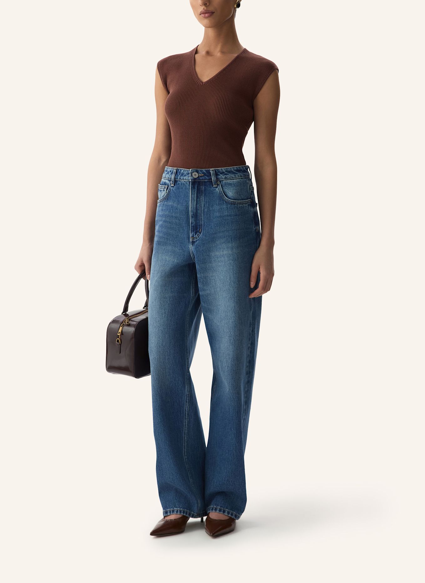 PINXIT Mom Fit Jeans: BLAU