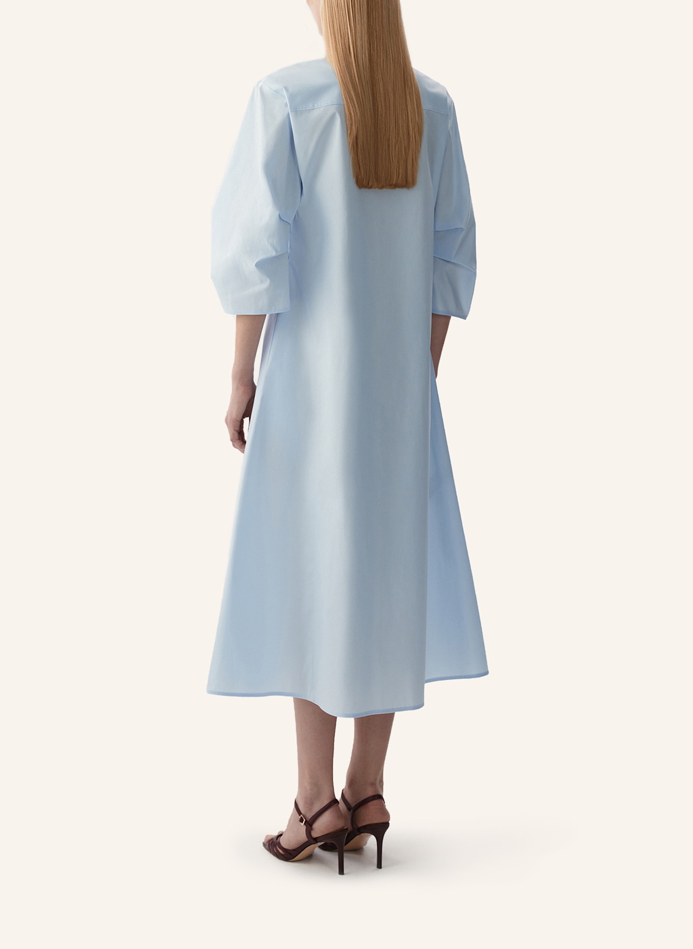 PINXIT Midi Hemdblusenkleid: BLAU