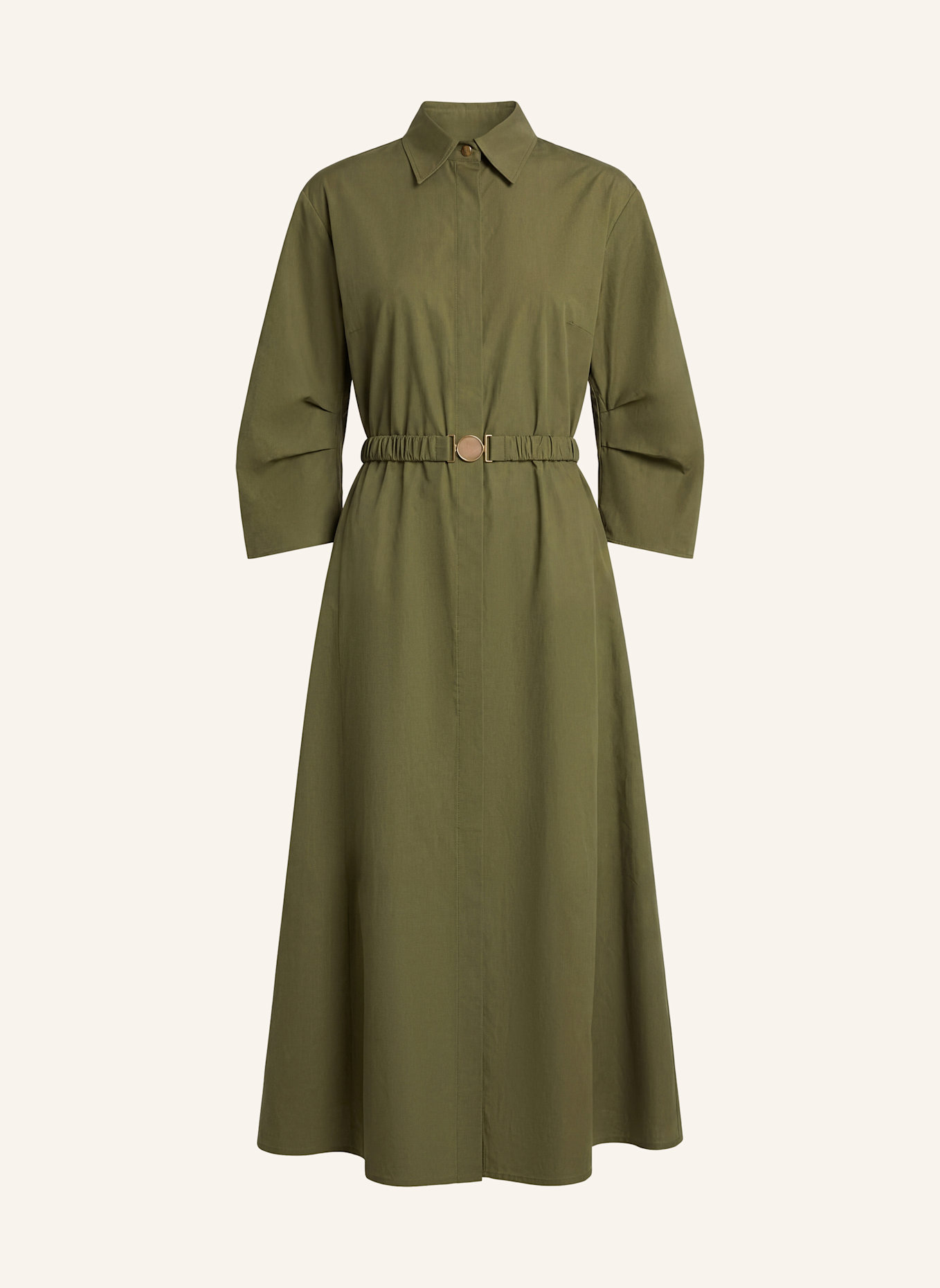 PINXIT Midi Hemdblusenkleid: KHAKI