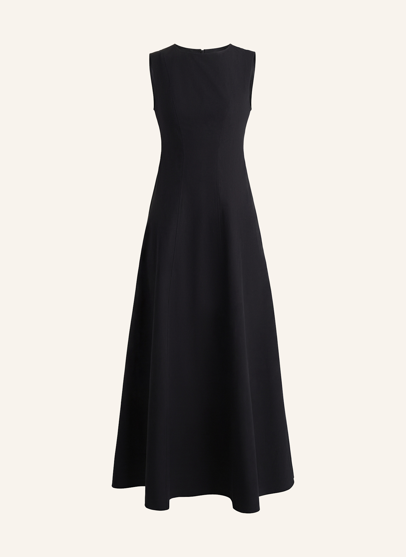 PINXIT Baumwoll Midikleid: SCHWARZ