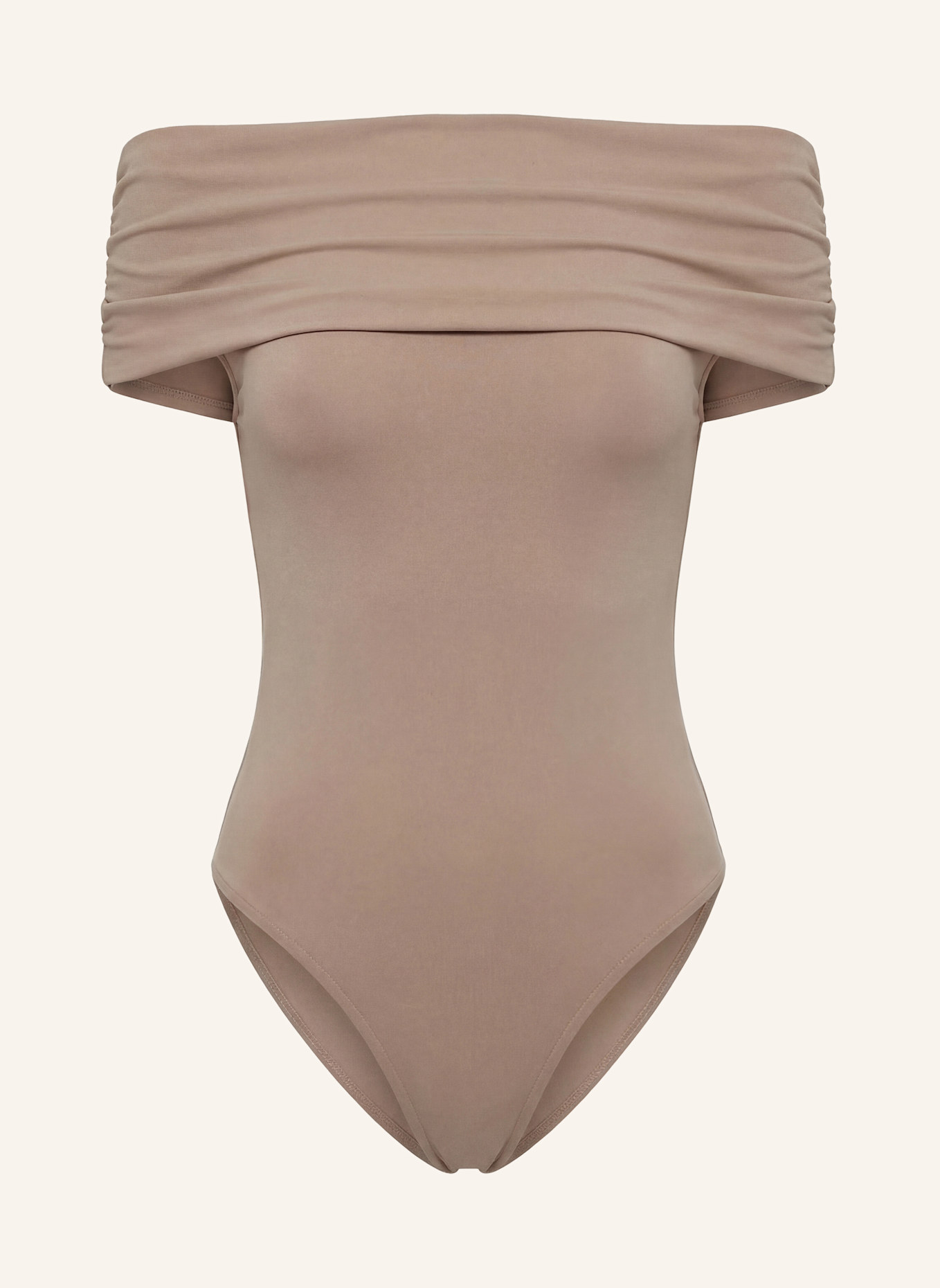 PINXIT Off-Shoulder-Strickbody: BEIGE