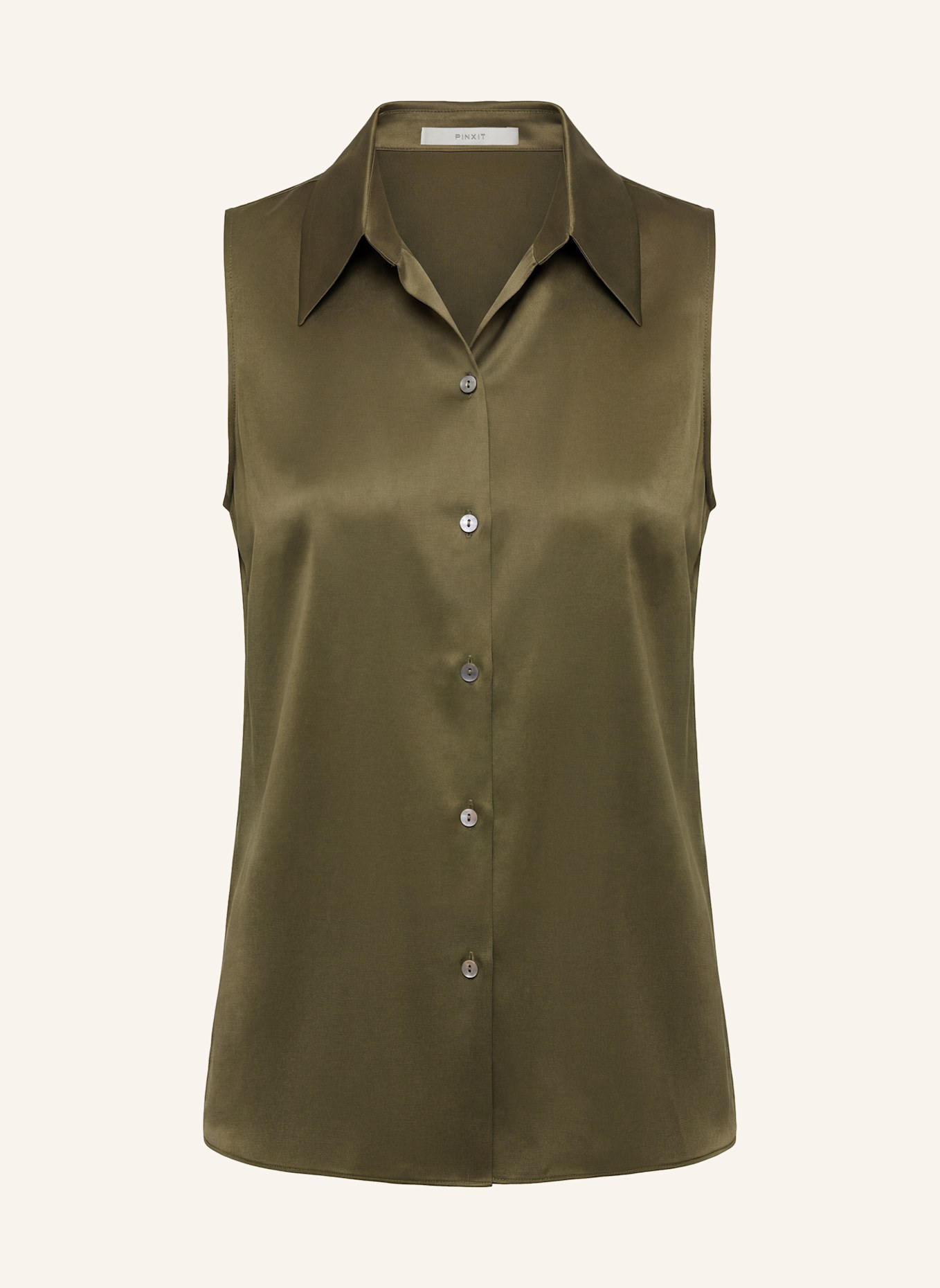 PINXIT Seidenbluse: KHAKI