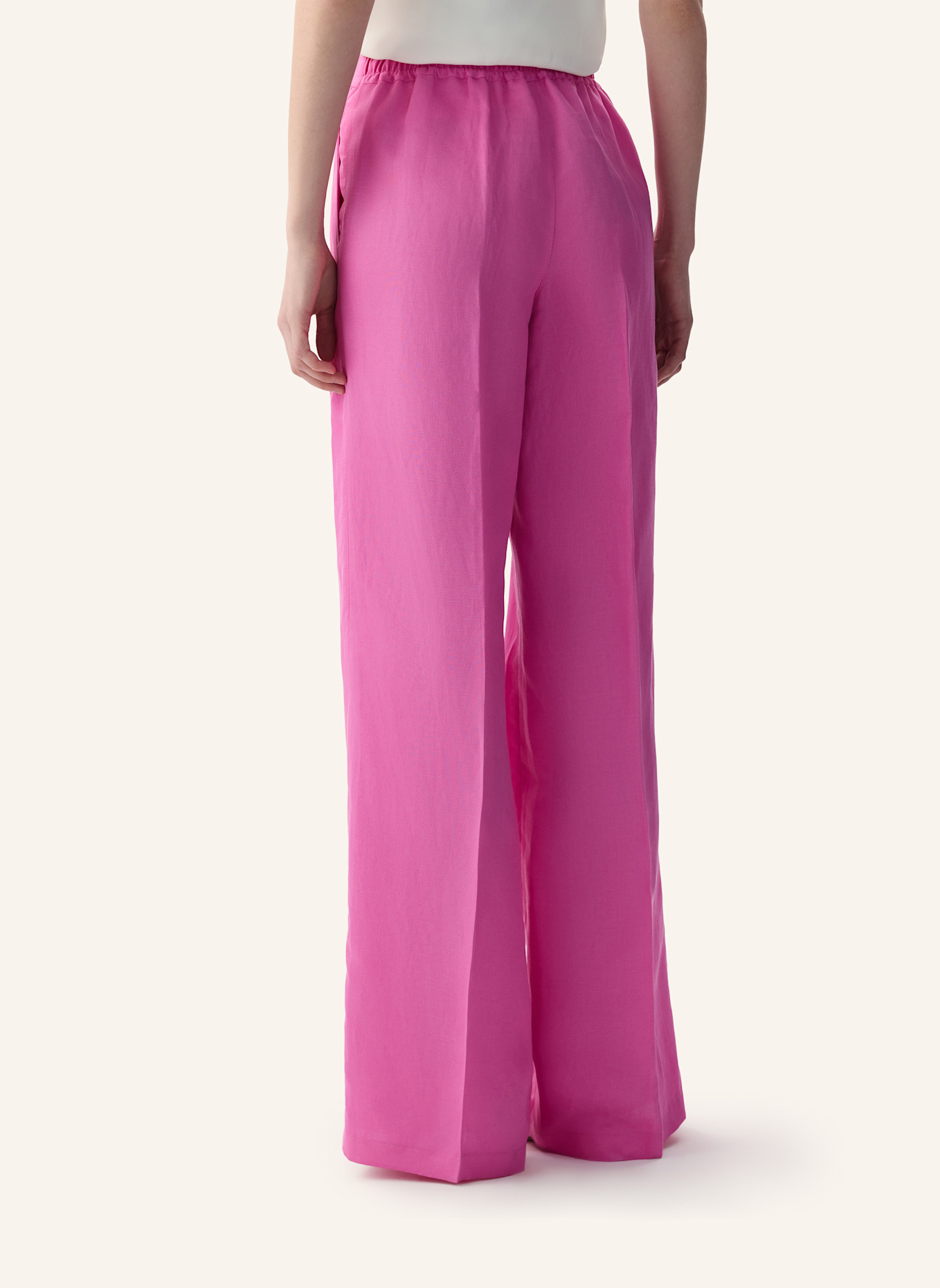 PINXIT Lyocell-Leinenhose: FUCHSIA