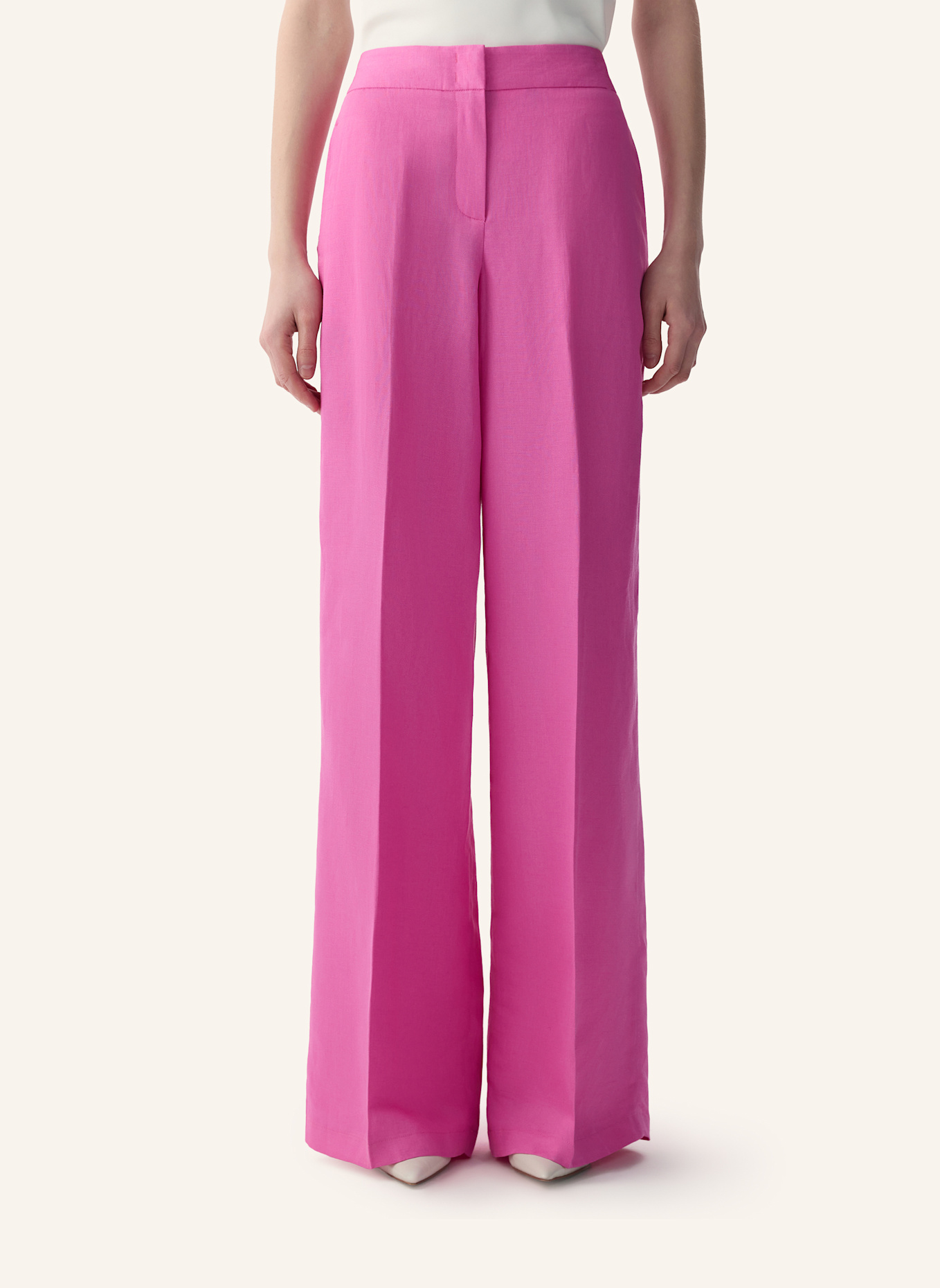 PINXIT Lyocell-Leinenhose: FUCHSIA