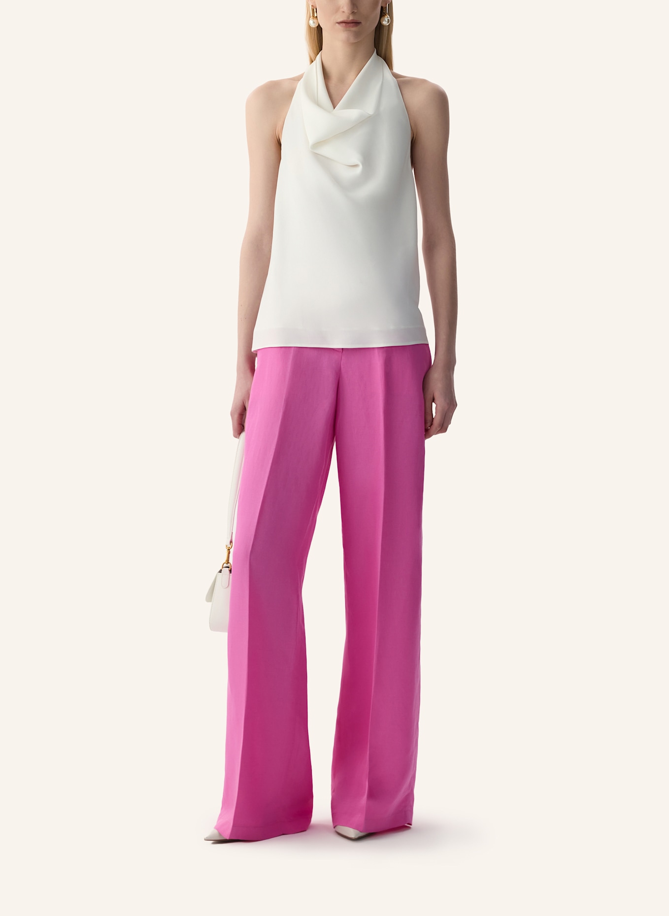 PINXIT Lyocell-Leinenhose: FUCHSIA