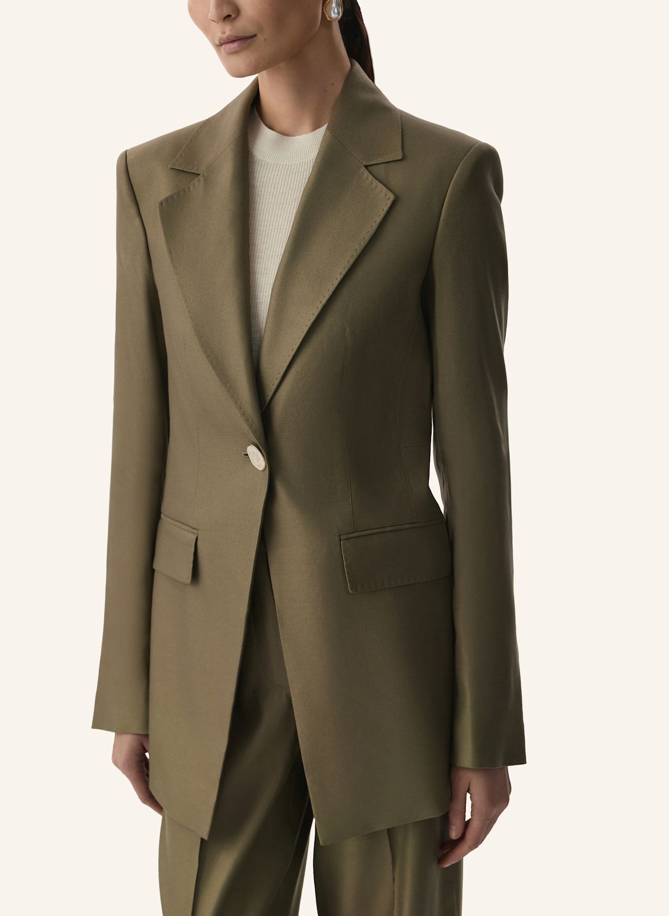 PINXIT Leinenblazer: KHAKI