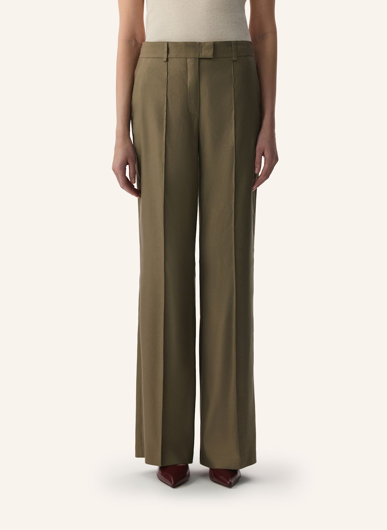 PINXIT Leinenhose: KHAKI