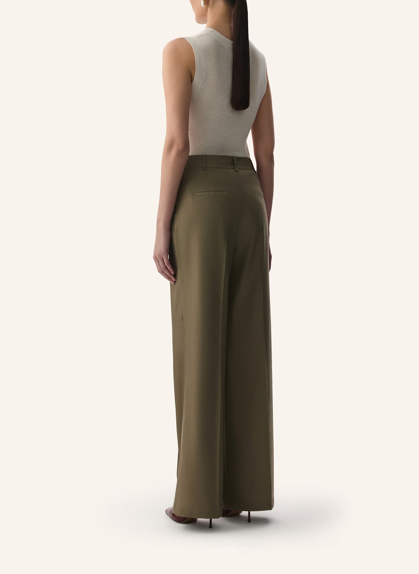 PINXIT Leinenhose: KHAKI