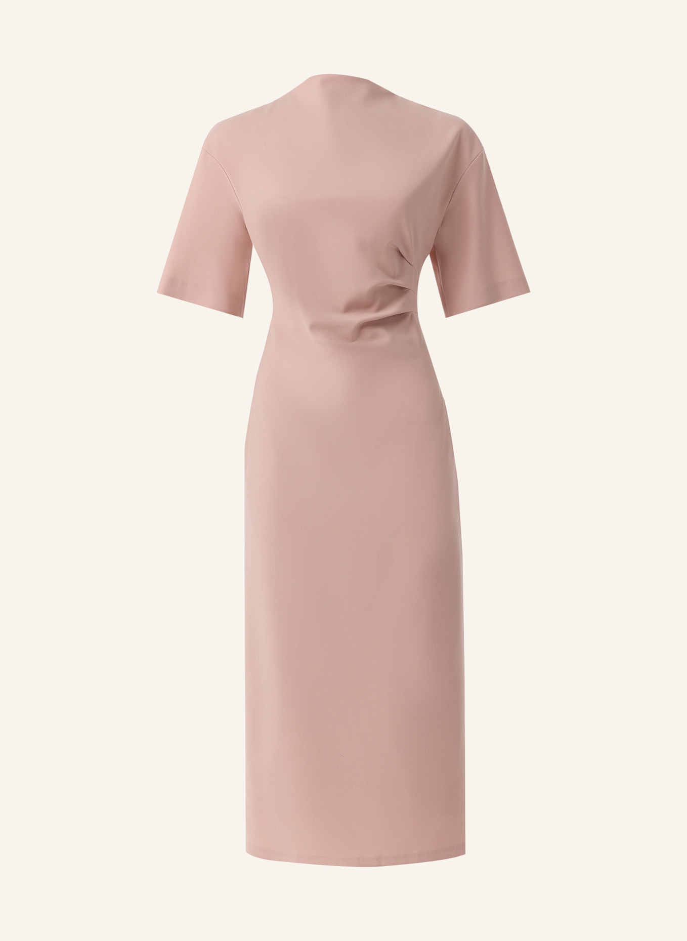 PINXIT Midikleid mit Drapierung: HELLROSA