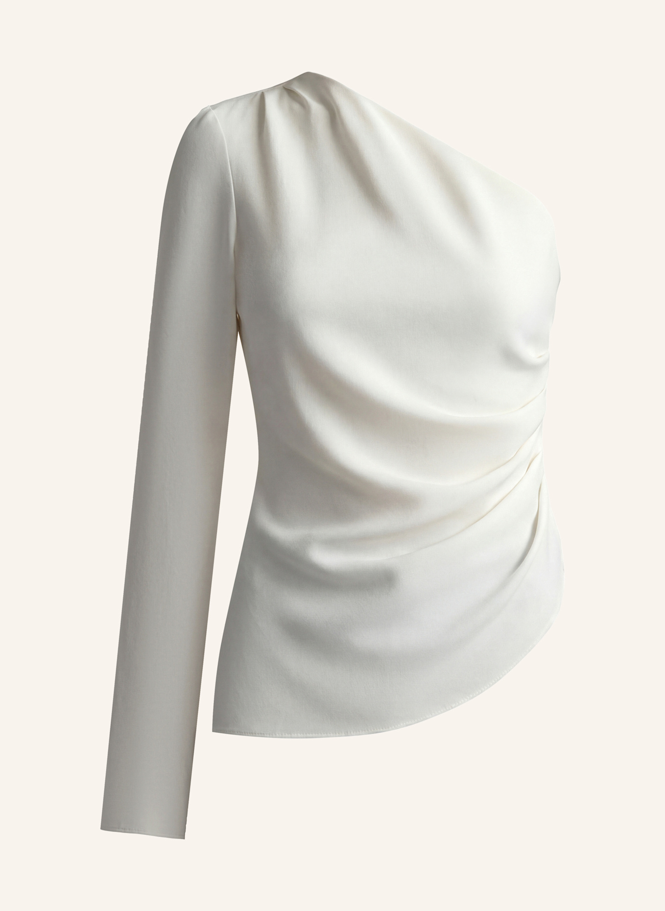 PINXIT One-Shoulder Viskosebluse: ECRU