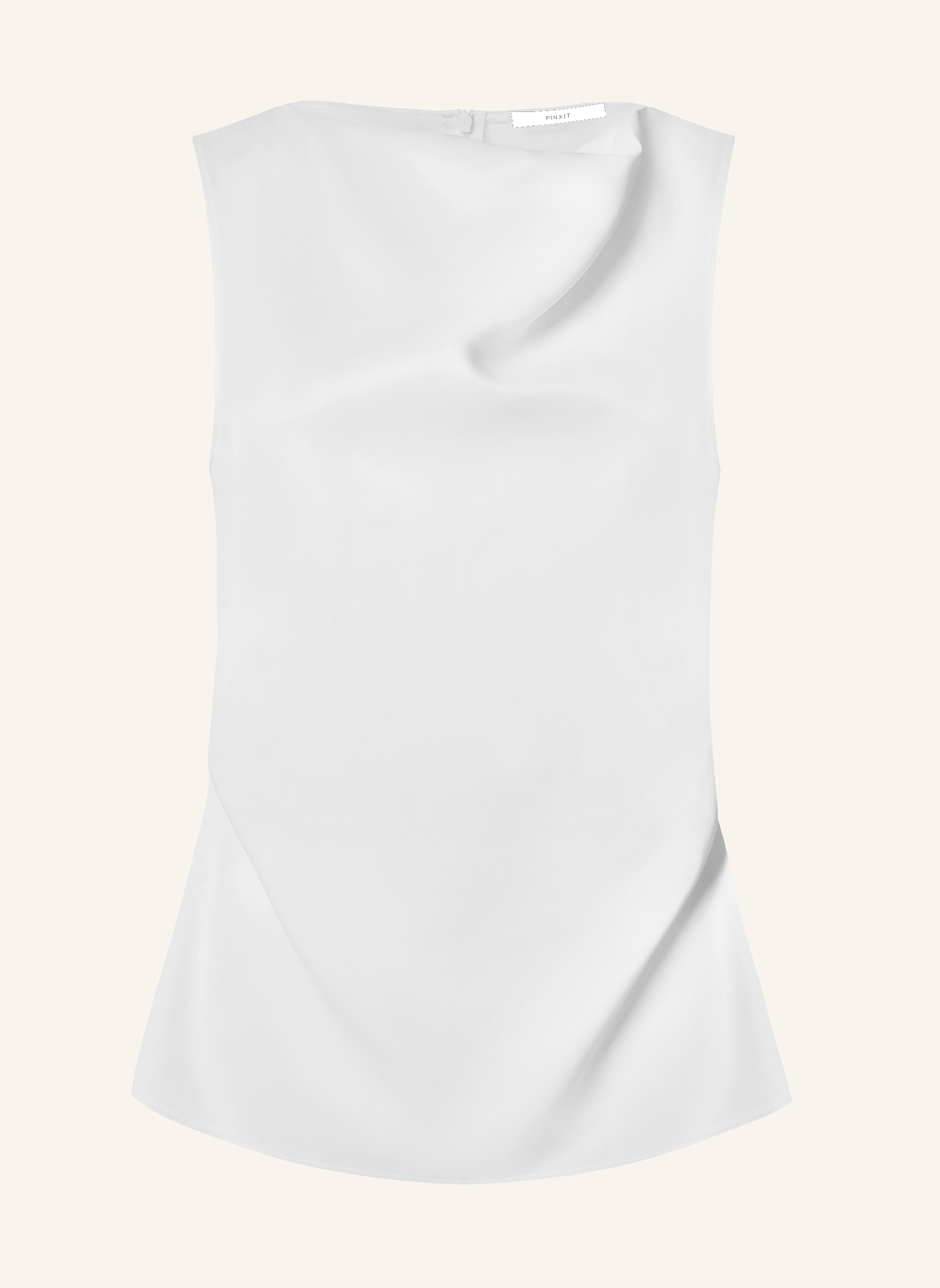 PINXIT Viskose Satin-Top: ECRU