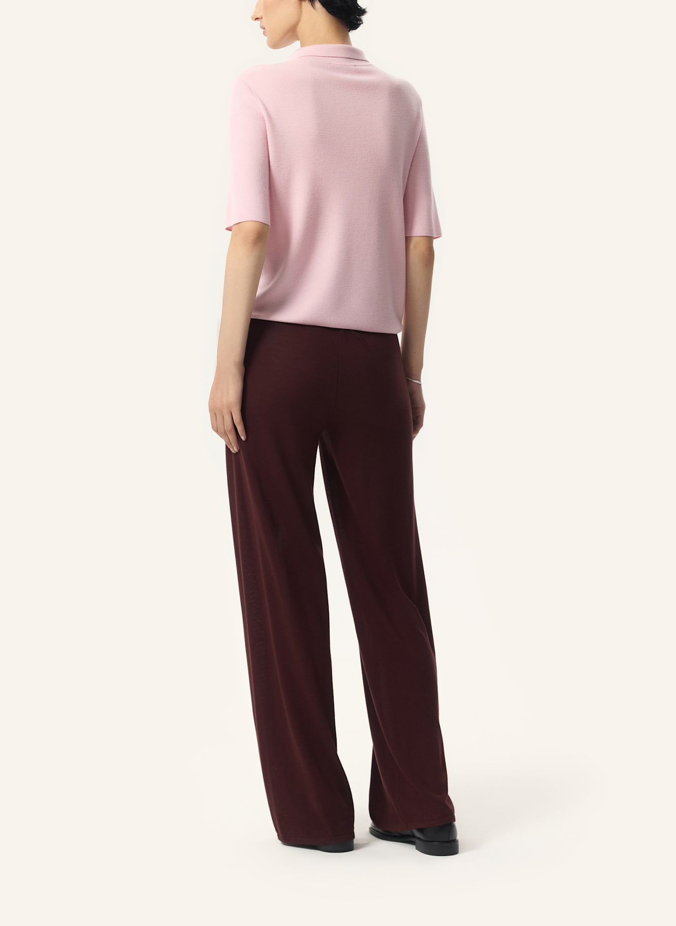 PINXIT Hose Strickhose: DUNKELROT