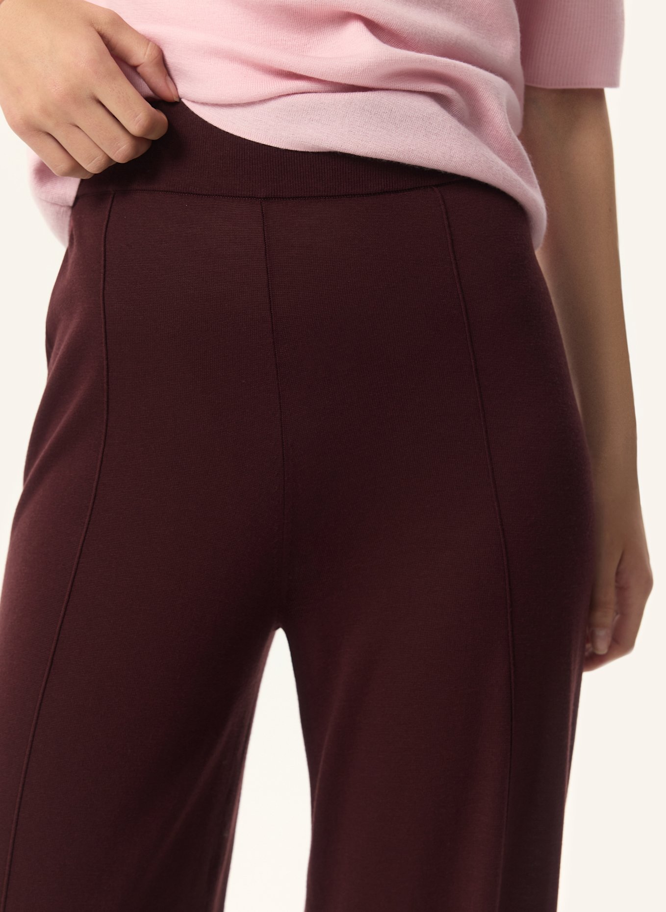 PINXIT Hose Strickhose: DUNKELROT