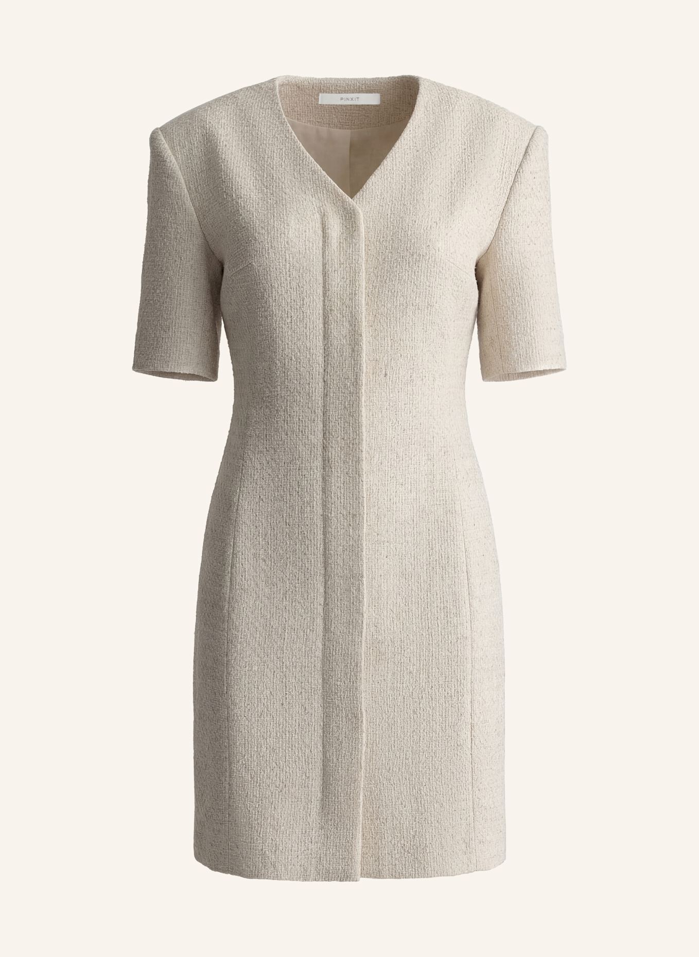 PINXIT Tweedkleid: ECRU