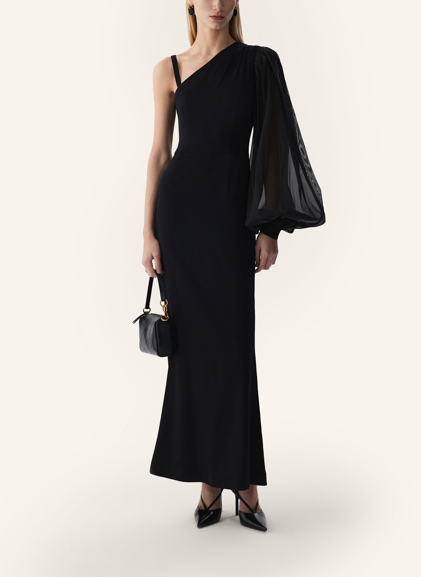 PINXIT Organza-Kleid: SCHWARZ