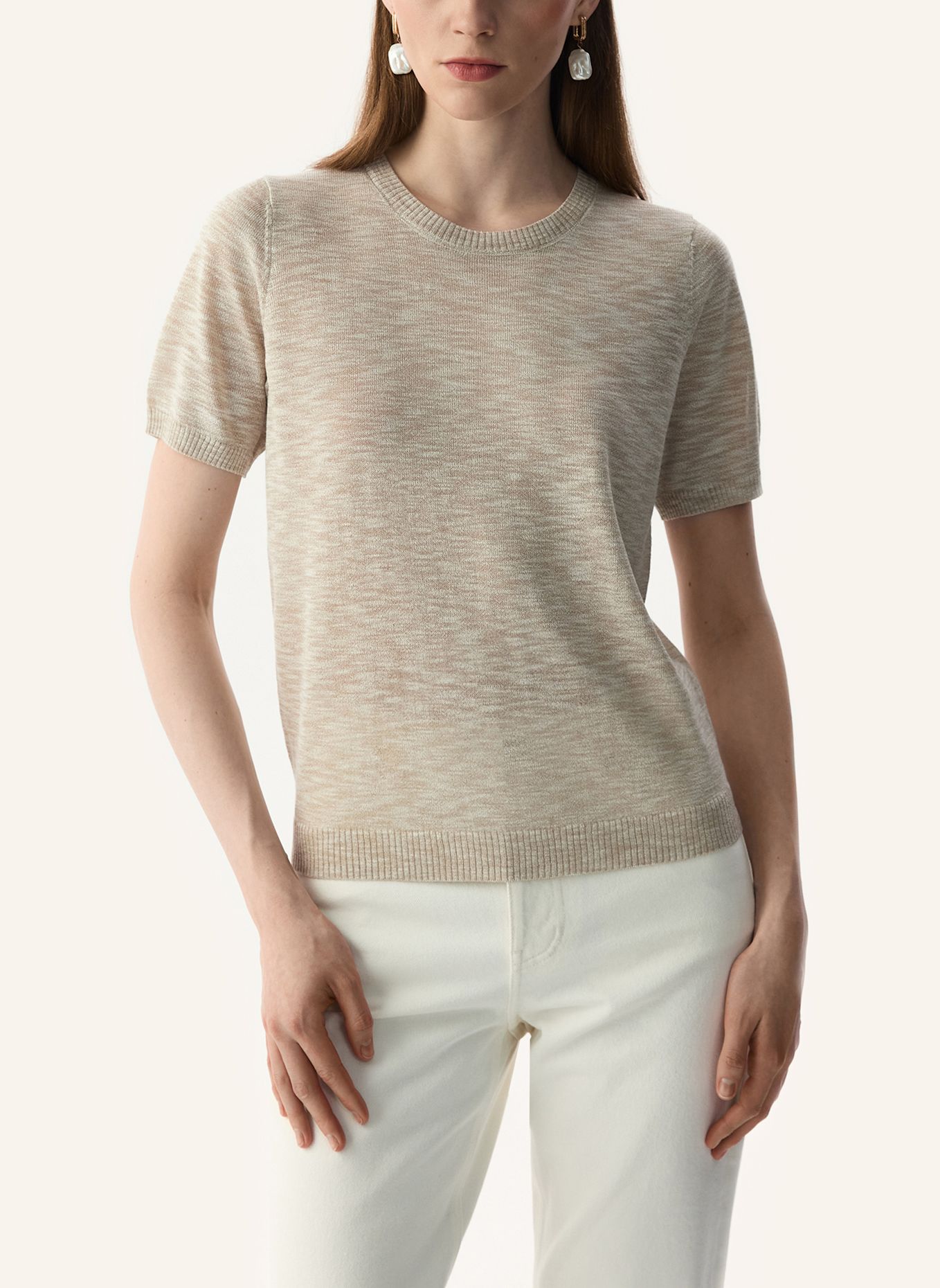 PINXIT Viskosepullover: BEIGE