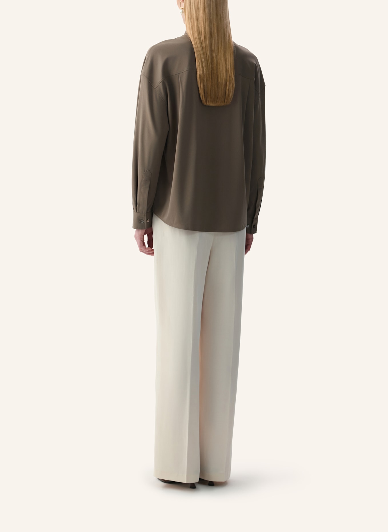 PINXIT Strickhemd: TAUPE