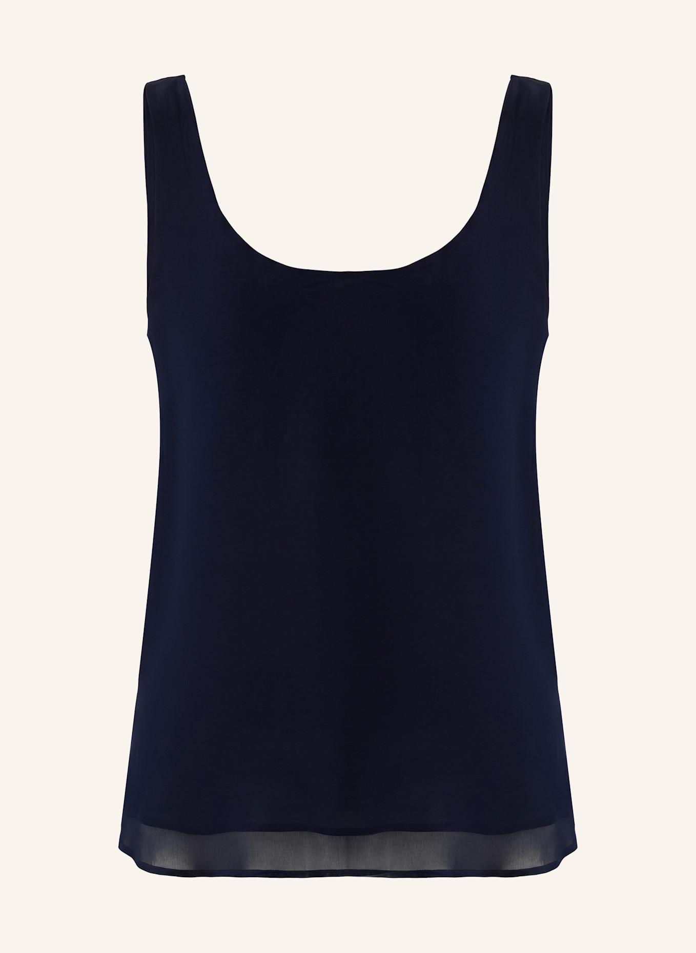 PINXIT Chiffon-Top: DUNKELBLAU