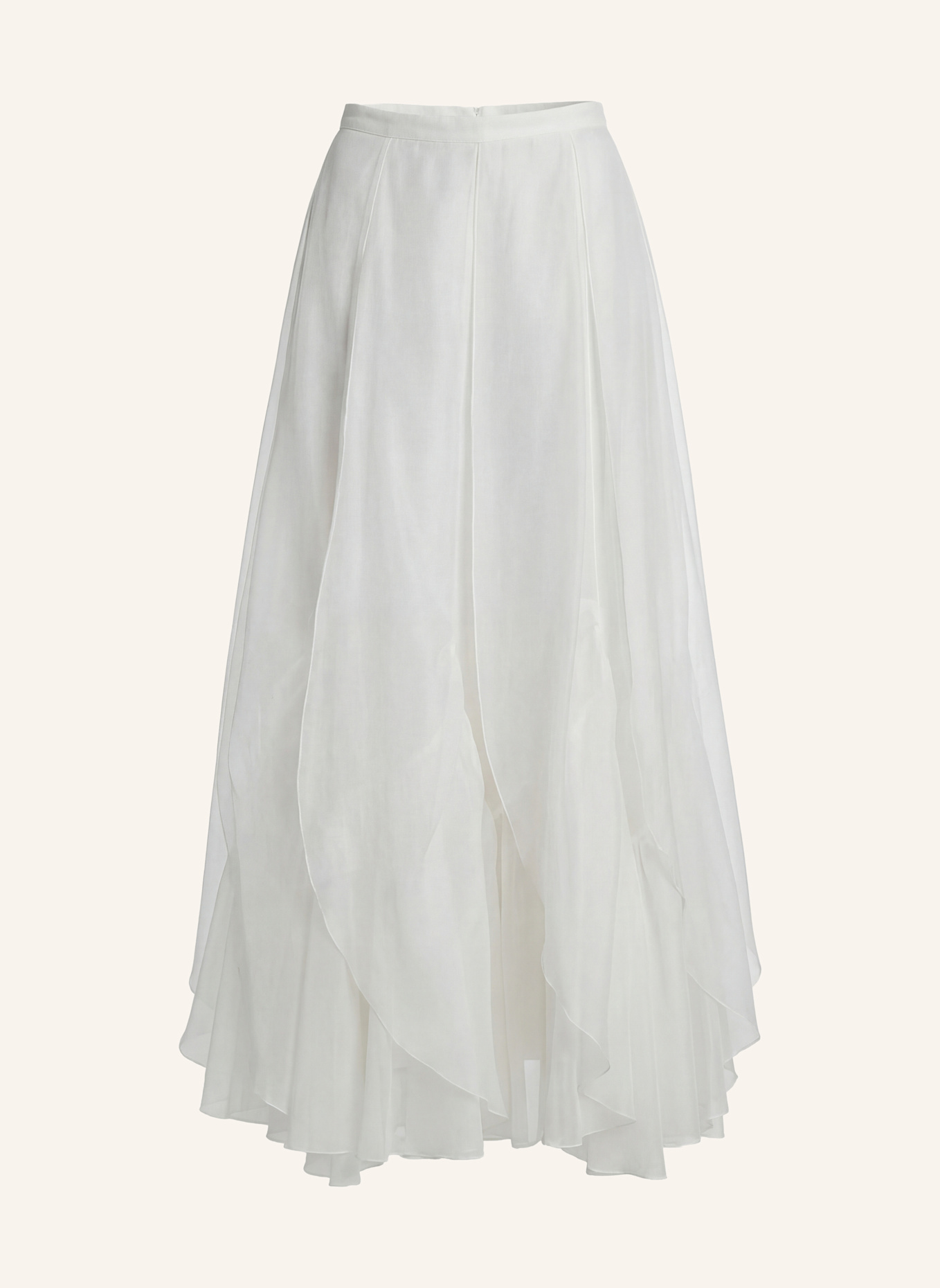 PINXIT Organza-Maxirock: WEISS
