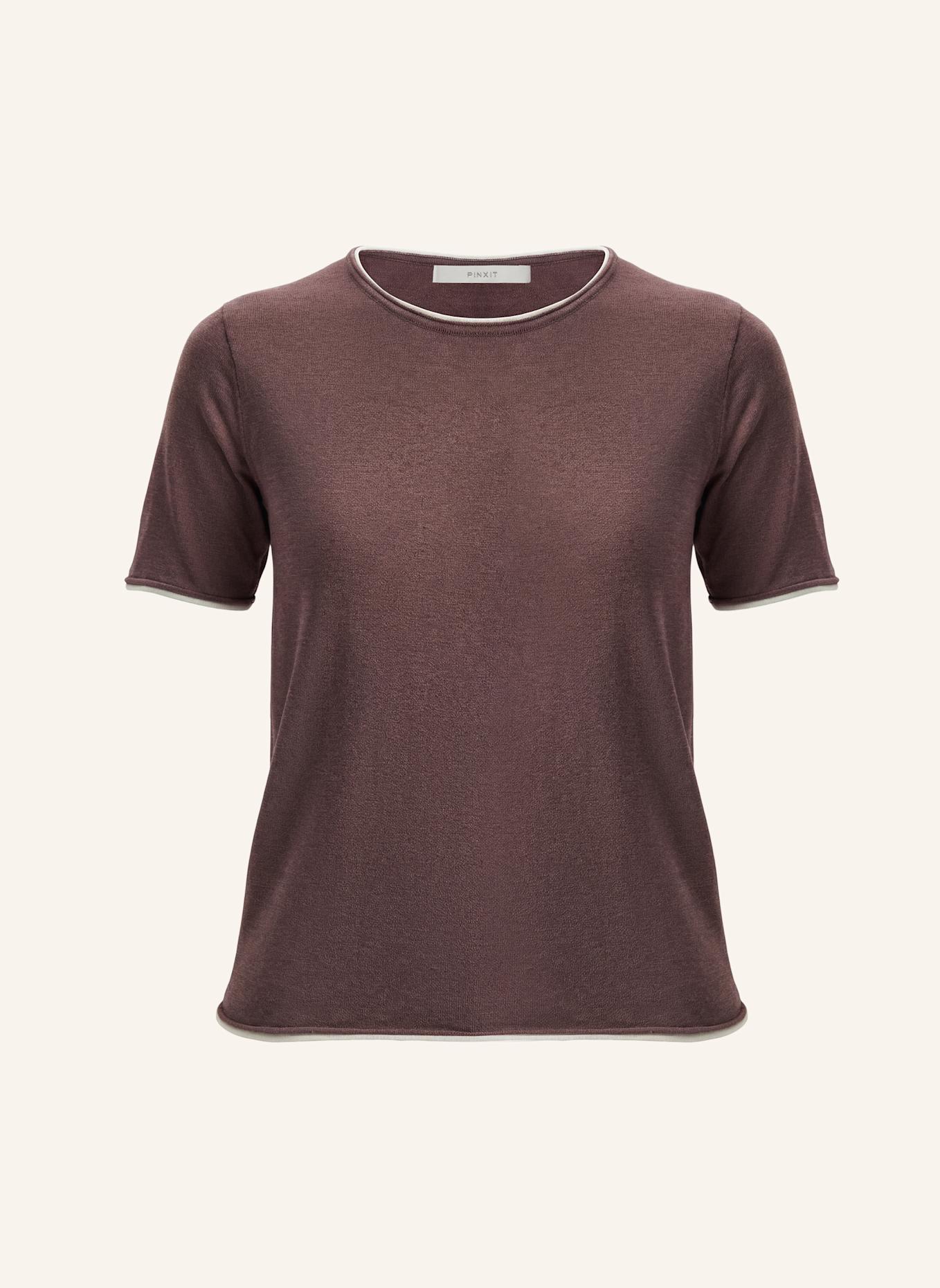 PINXIT Pullover mit Naturseide: COGNAC
