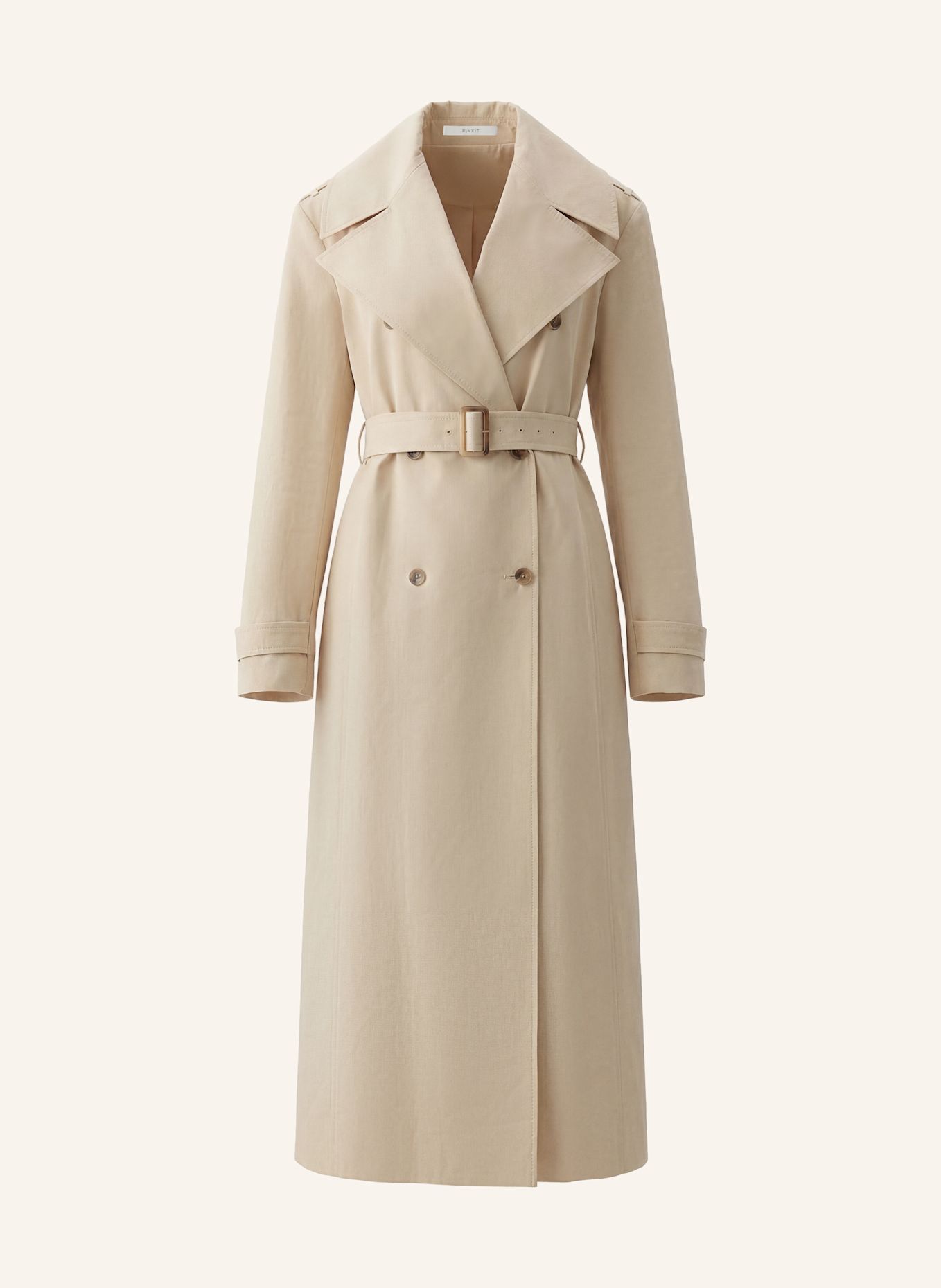PINXIT Baumwoll-Trenchcoat: CREME