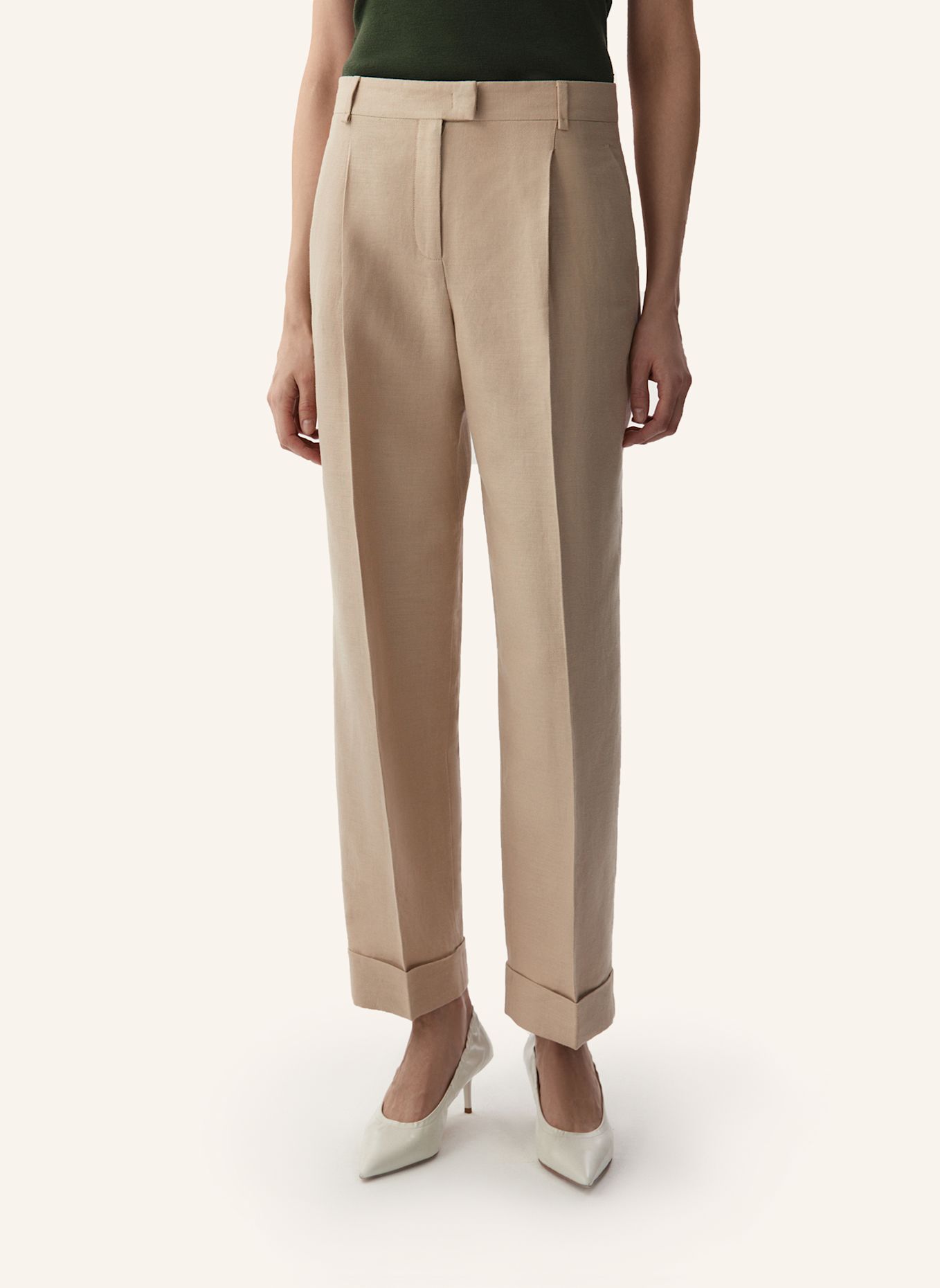 PINXIT Leinenhose: BEIGE