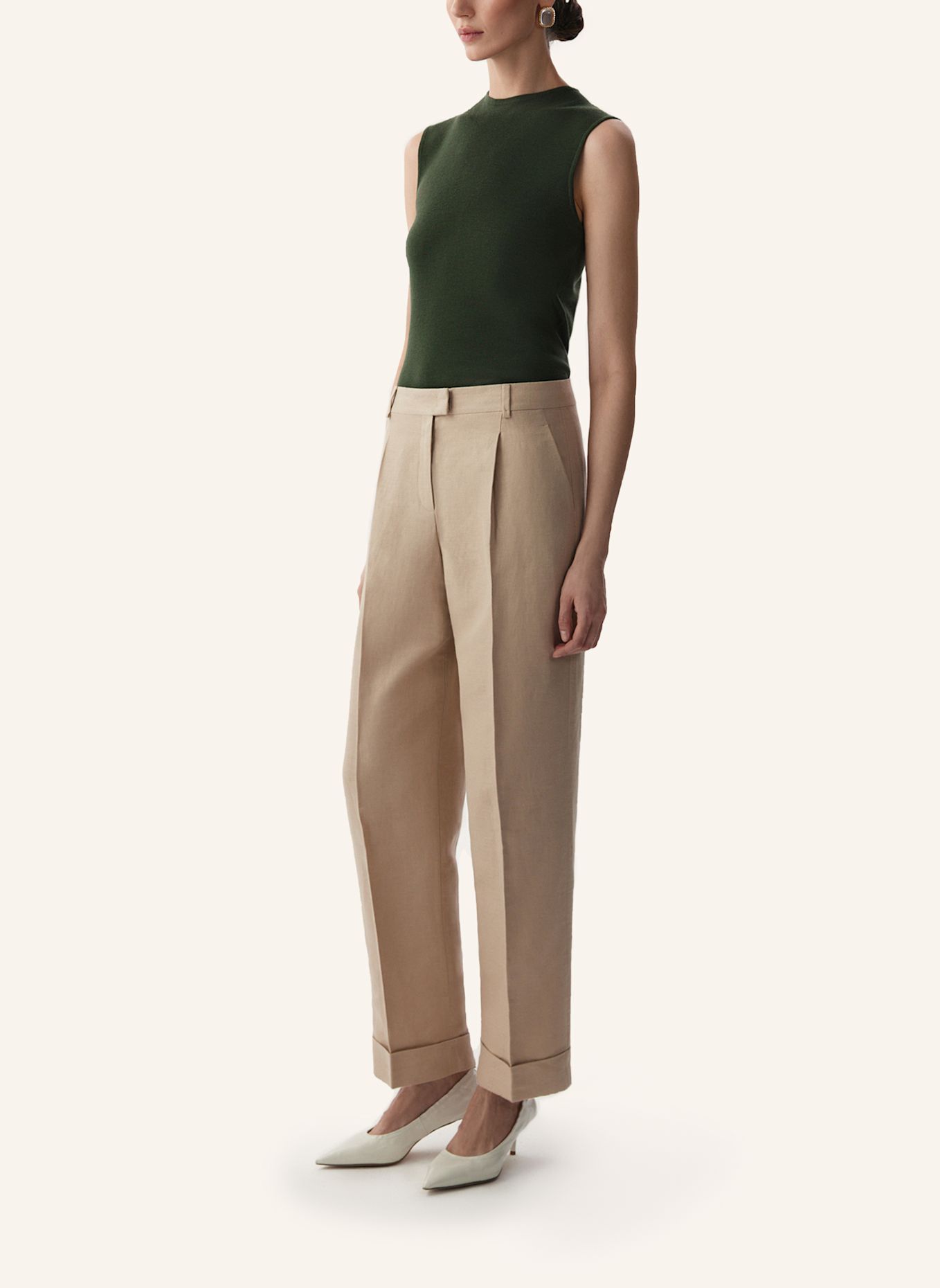 PINXIT Leinenhose: BEIGE
