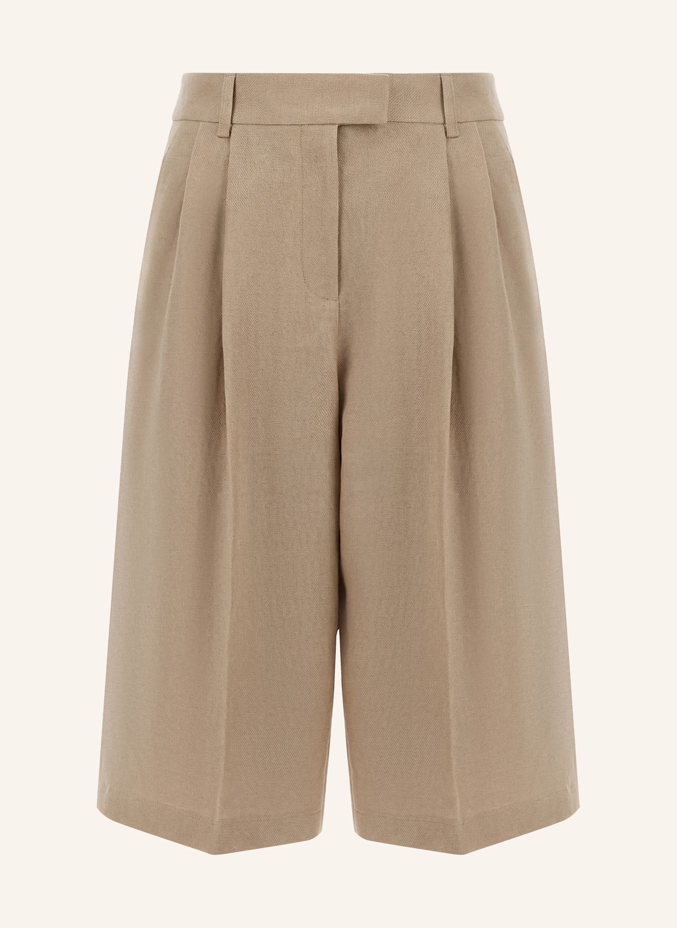 PINXIT Leinen-Bermudas: BEIGE