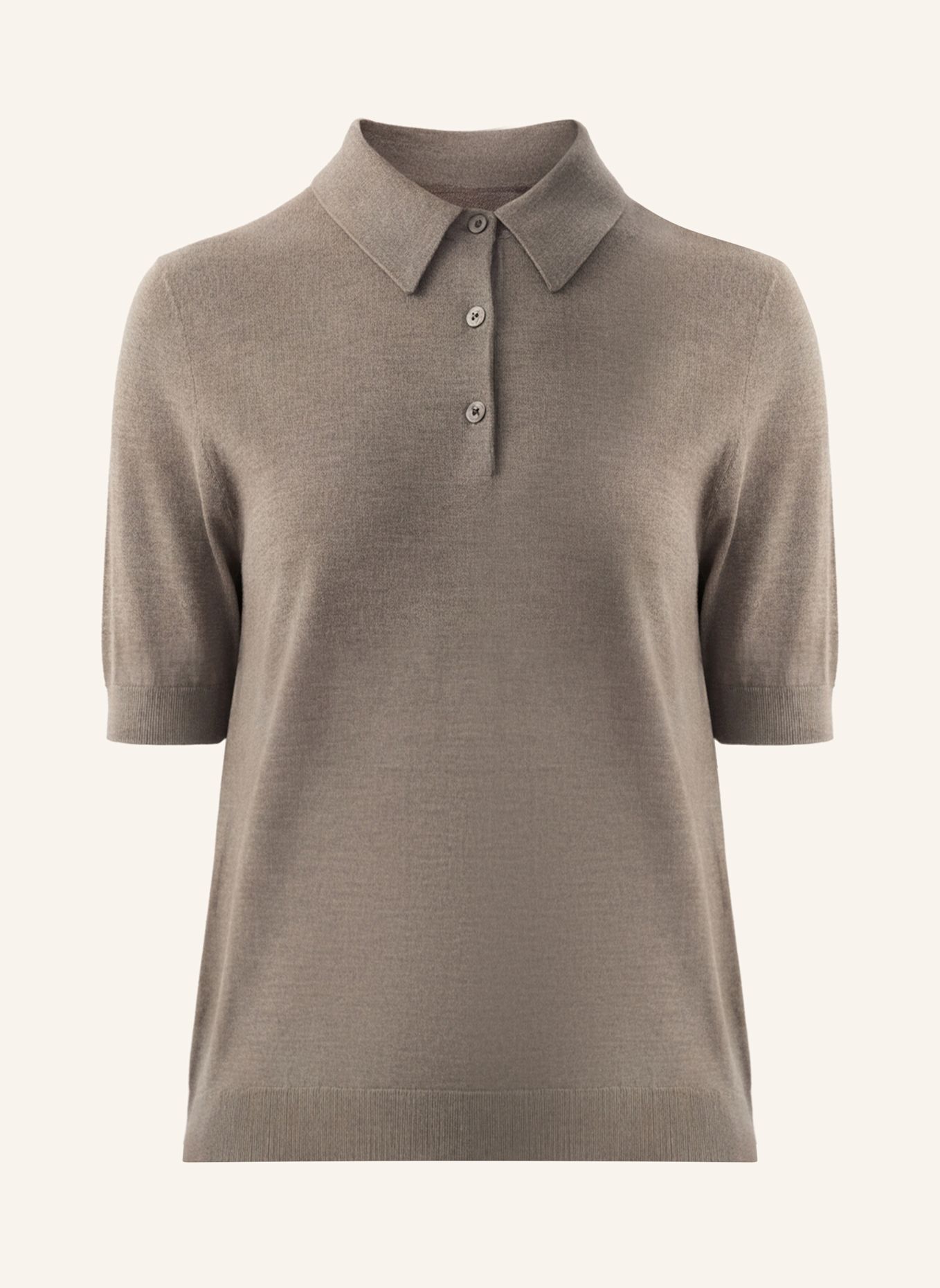 PINXIT Poloshirt aus Wolle und Seide: BEIGE