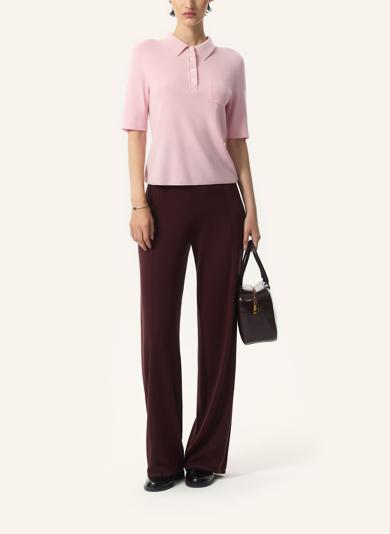 PINXIT Poloshirt Strick-Poloshirt: PINK