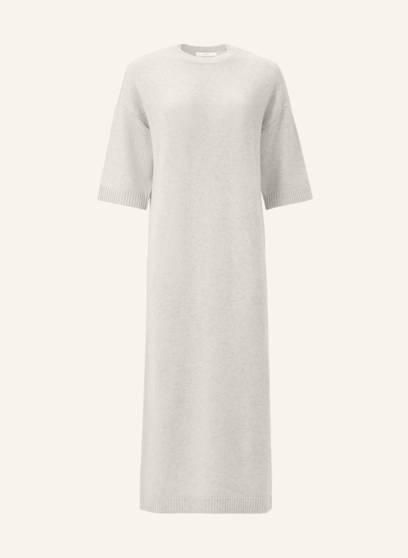 PINXIT Kleid Oversized Strickkleid: HELLGRAU