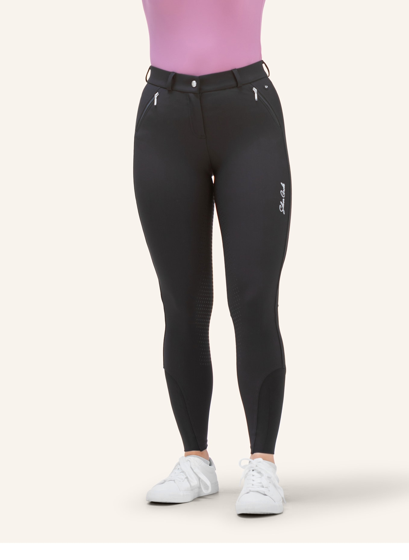 Silver Circle Reithose BILEY Full-Grip: SCHWARZ