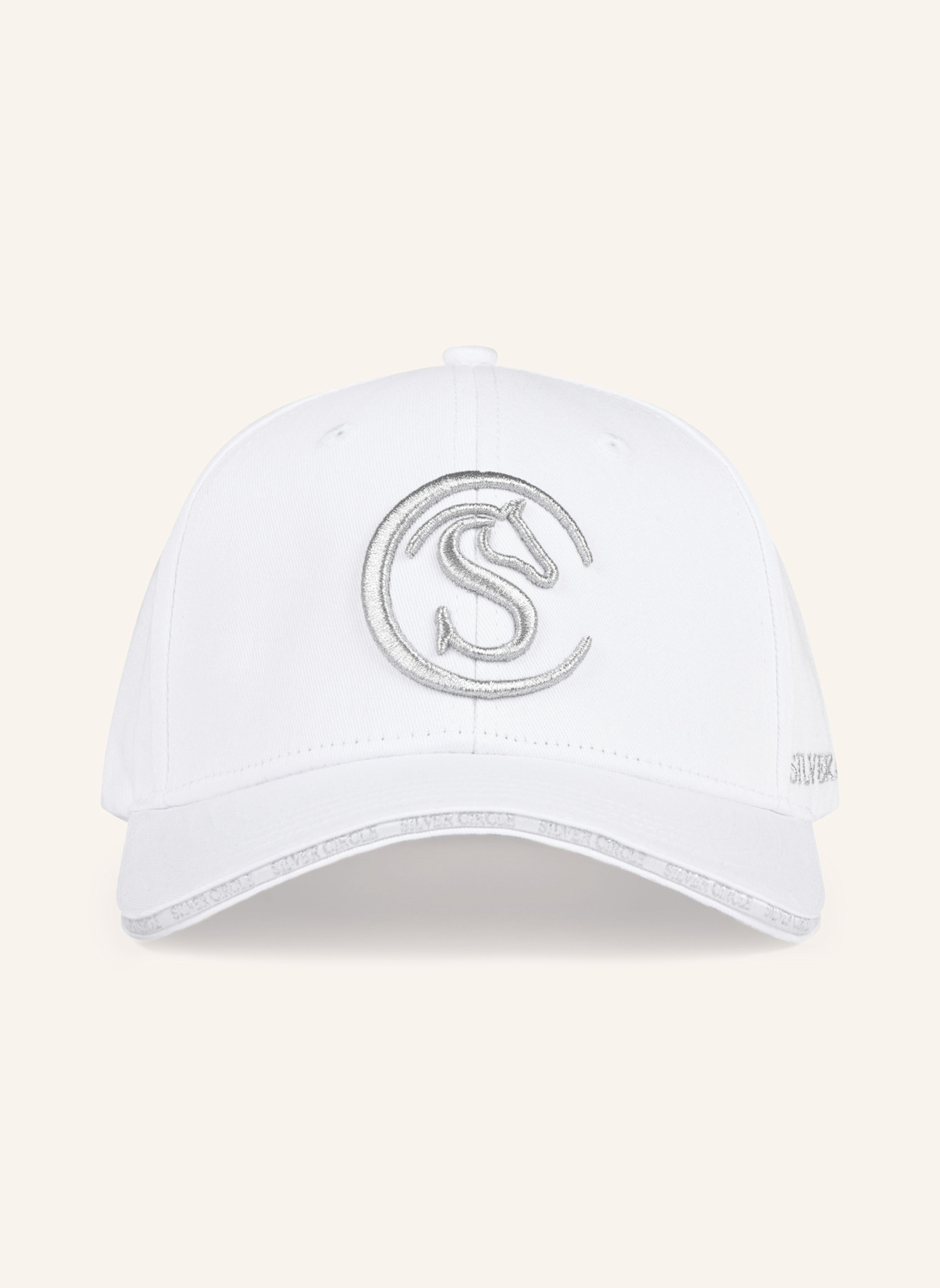 Silver Circle Cap SANNY: WEISS