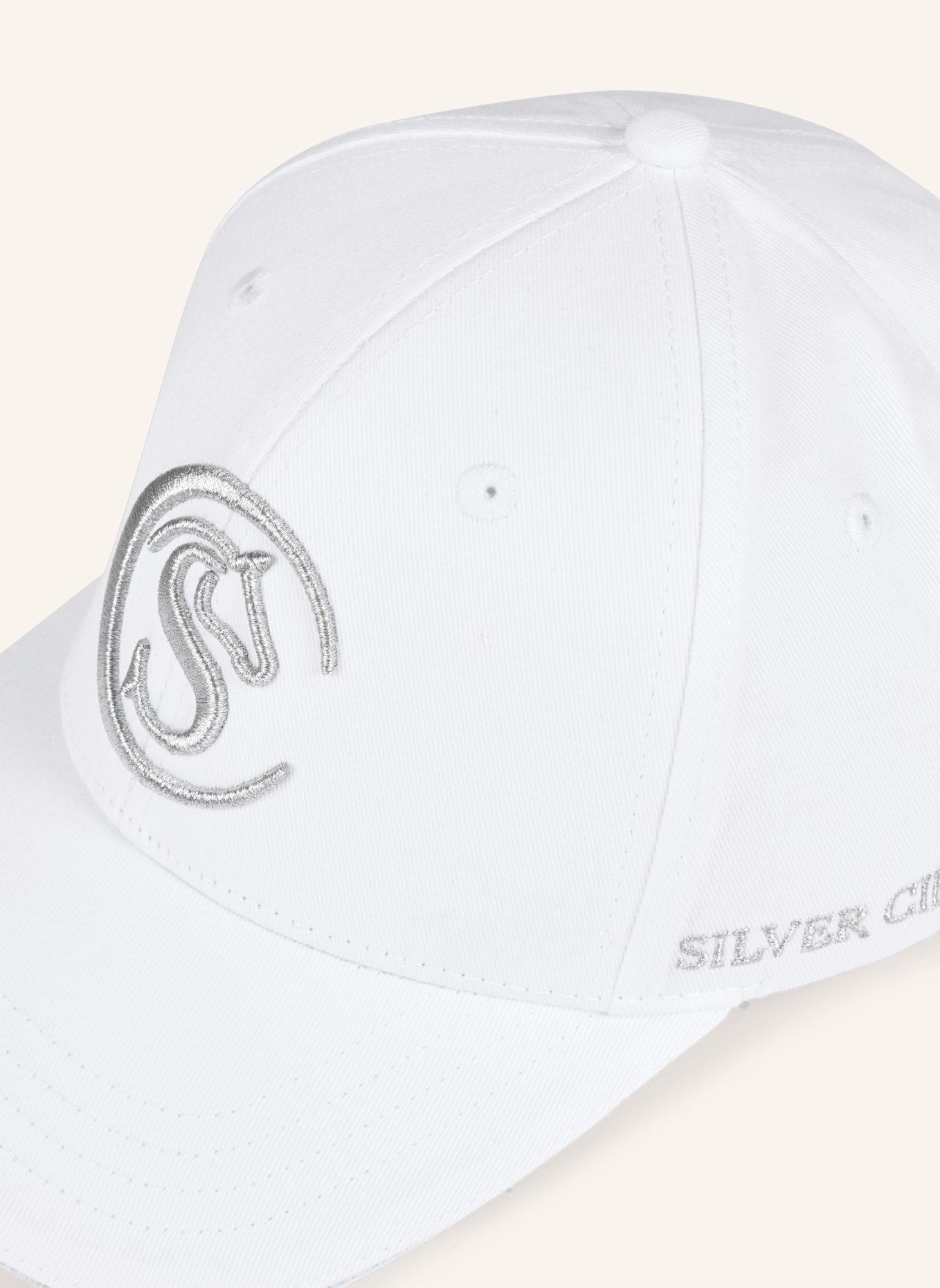 Silver Circle Cap SANNY: WEISS