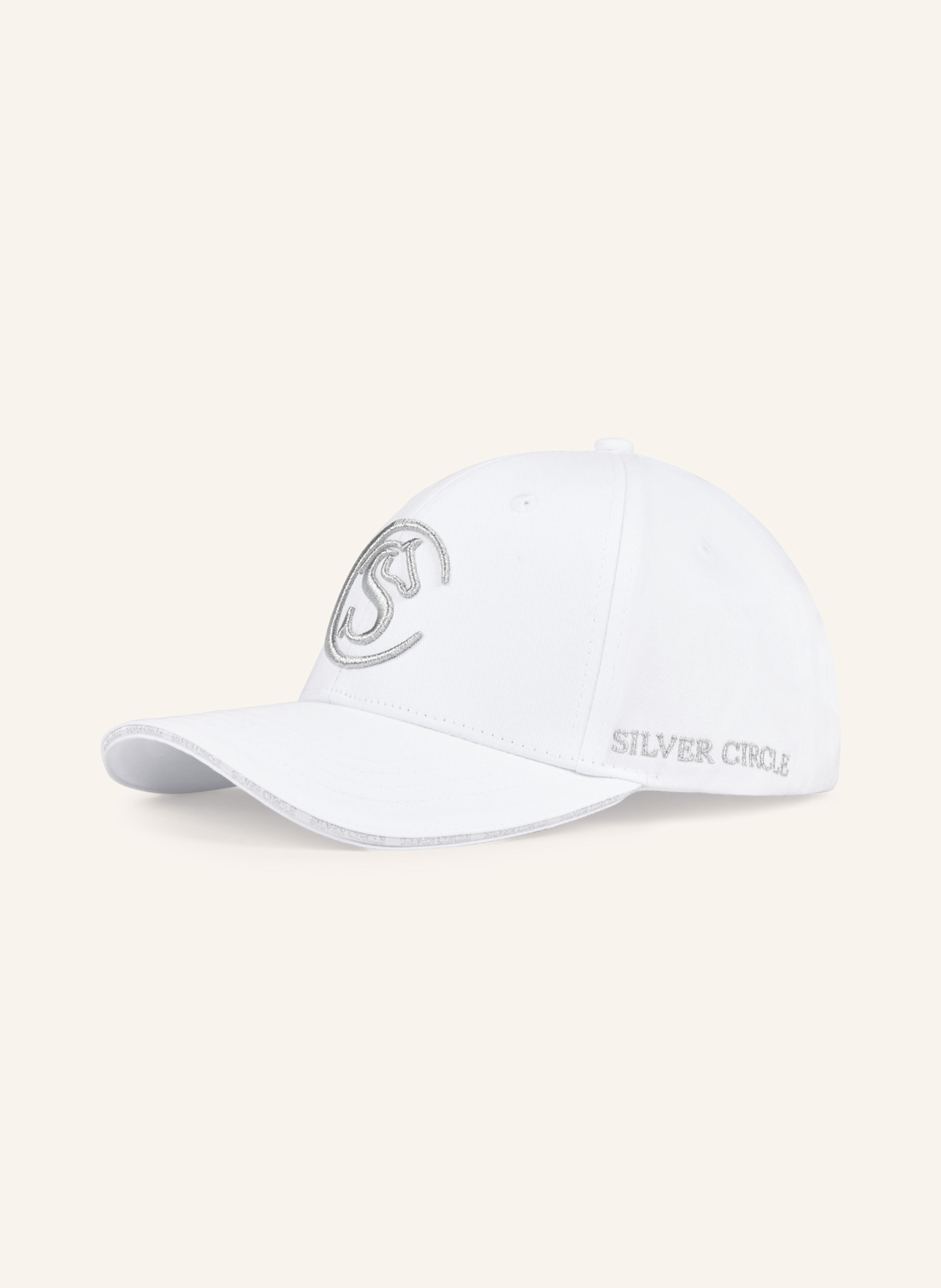 Silver Circle Cap SANNY: WEISS