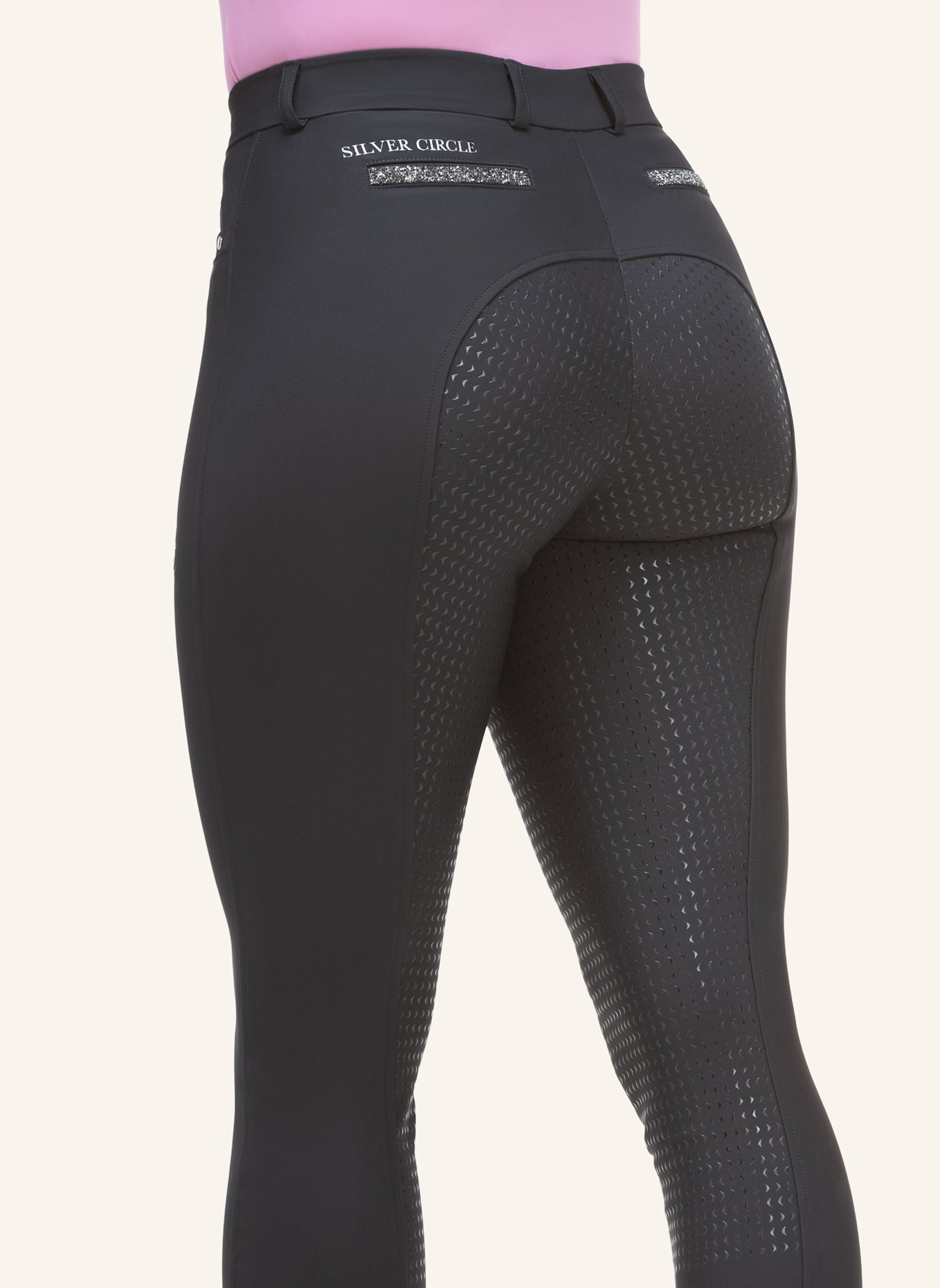 Silver Circle Reithose BELLA Full-Grip: SCHWARZ