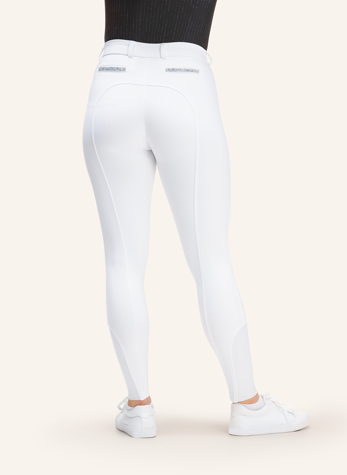 Silver Circle Reithose BELLA Full-Grip: WEISS