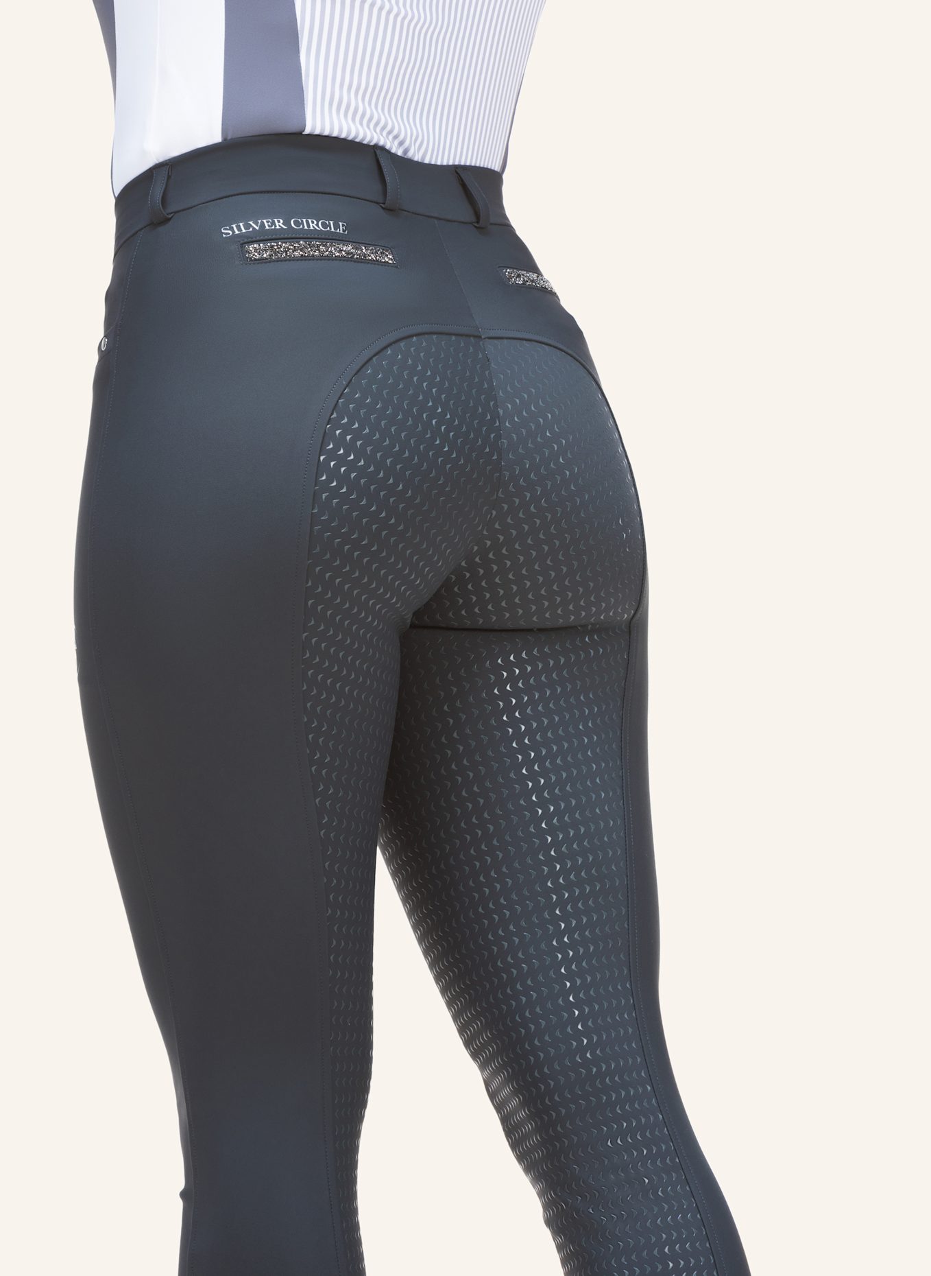 Silver Circle Reithose BELLA Full-Grip: GRAU