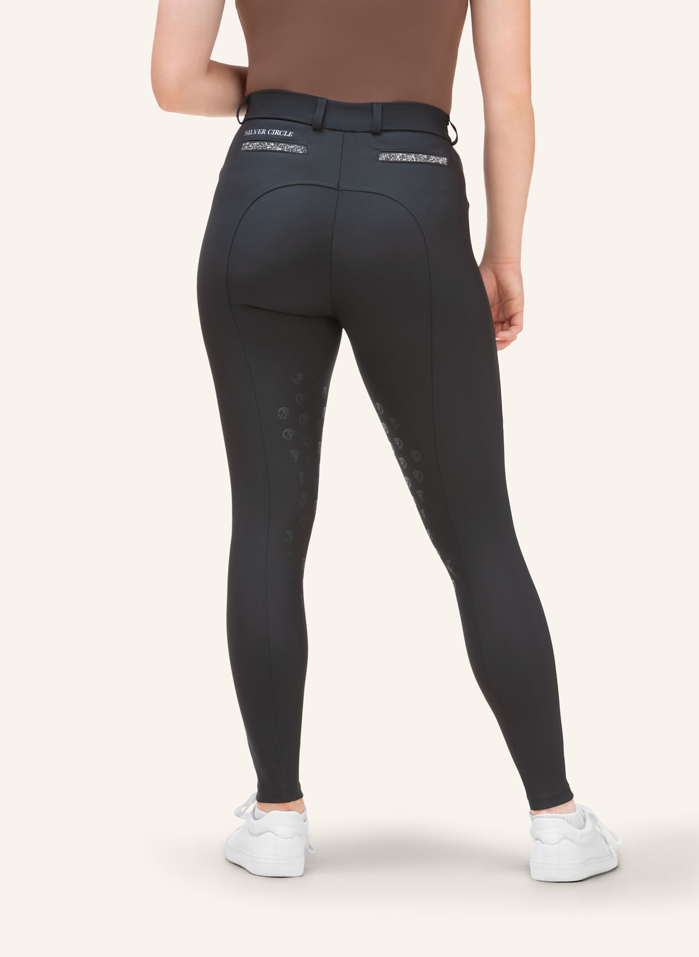 Silver Circle Reithose BELLA Knie-Grip: SCHWARZ