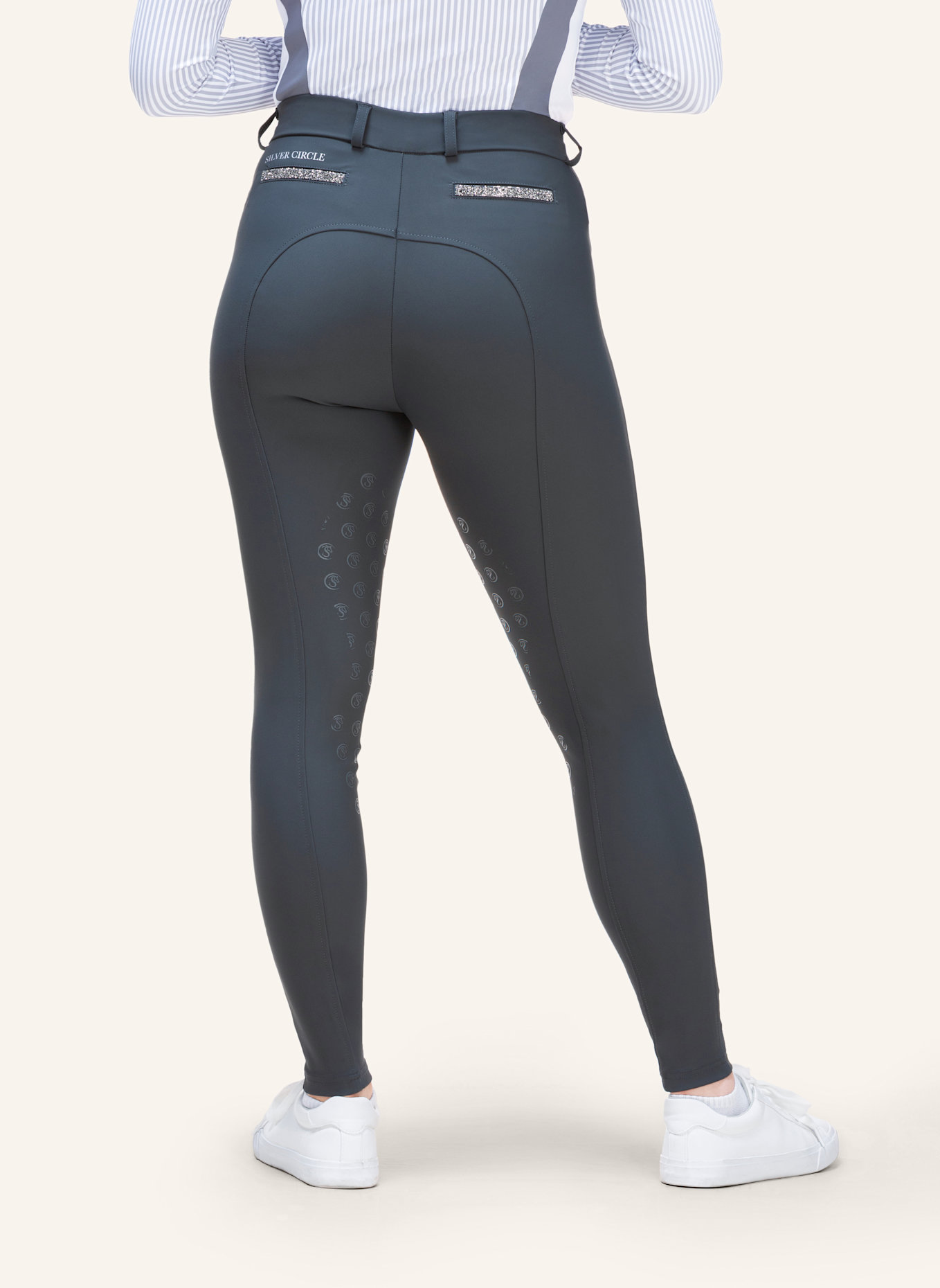 Silver Circle Reithose BELLA Knie-Grip: GRAU
