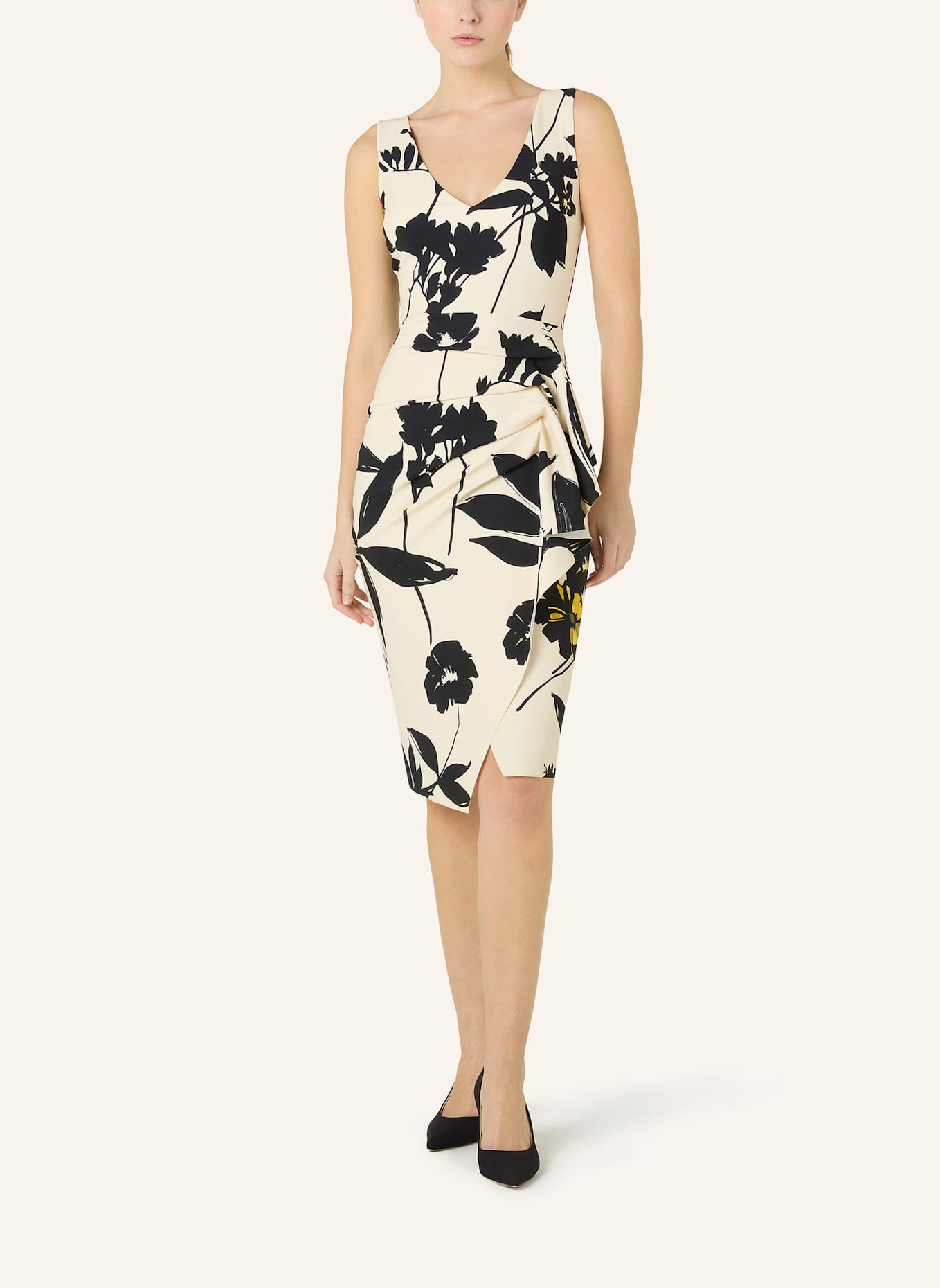 CHIARA BONI La Petite Robe Kleid AYANG: WEISS/ SCHWARZ/ GELB