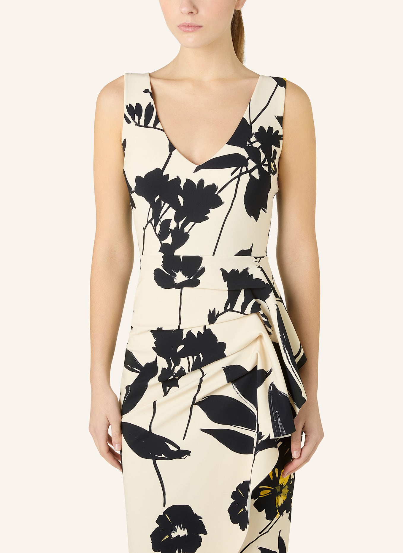 CHIARA BONI La Petite Robe Kleid AYANG: WEISS/ SCHWARZ/ GELB