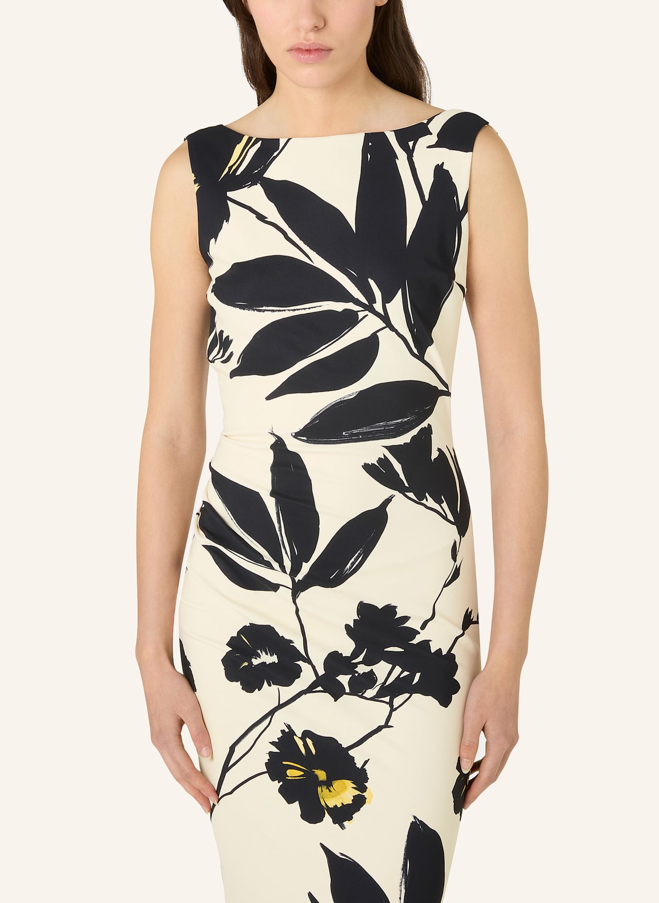 CHIARA BONI La Petite Robe Kleid AJOUR: WEISS/ SCHWARZ/ GELB